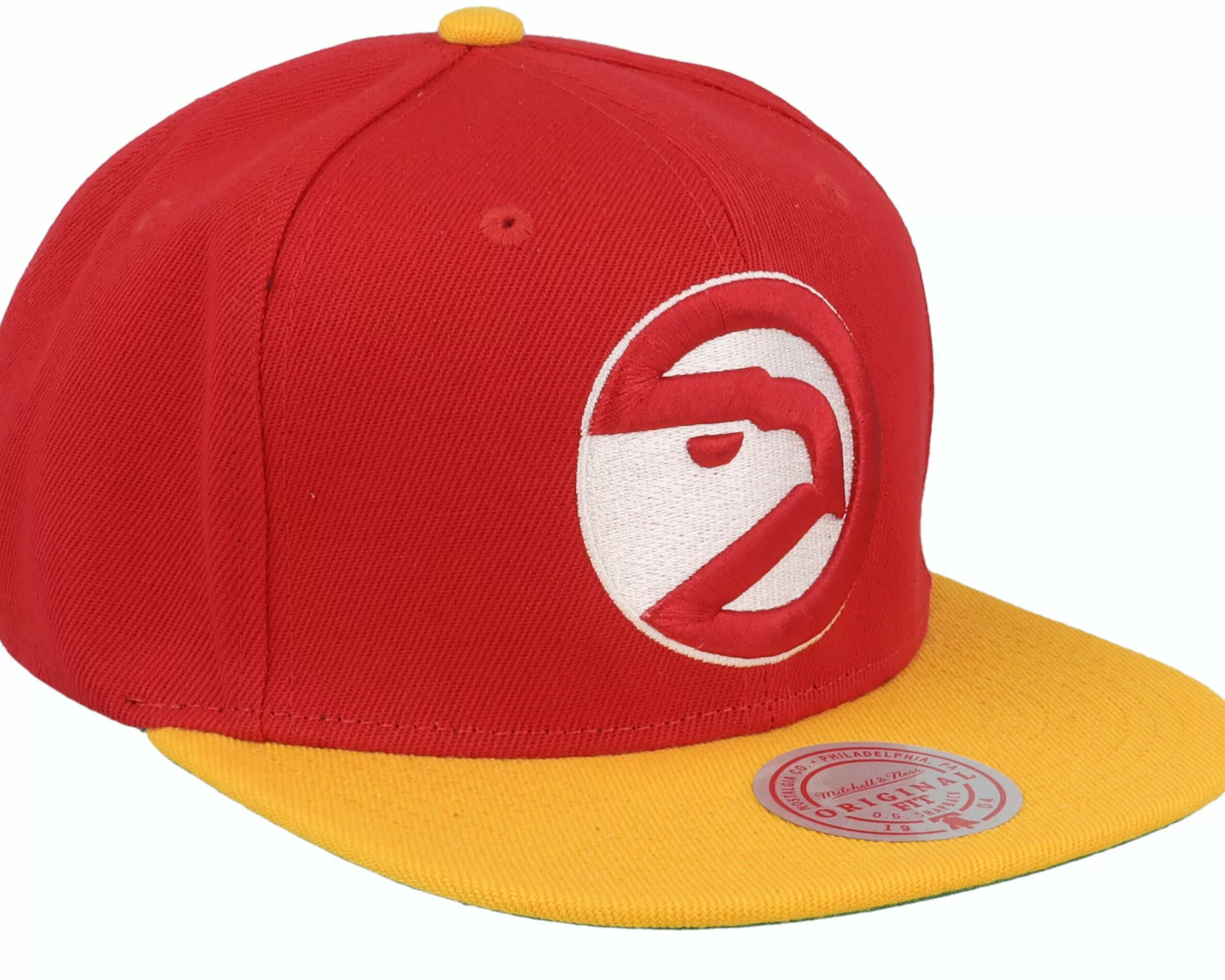 Mitchell & Ness Atlanta Hawks Patch Overload Red/Yellow Snapback - -Unisex Snapback