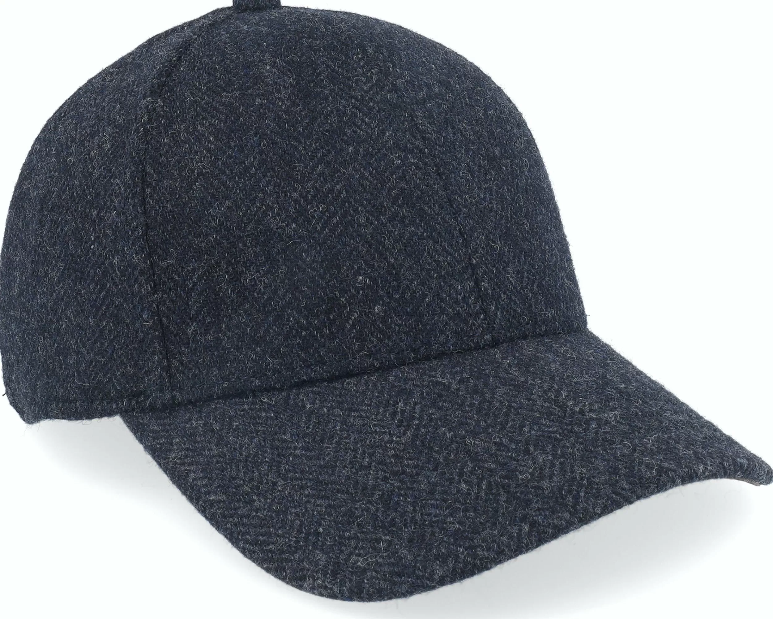 Stetson Baseball Cap Wool Herringbone Black Fitted - -Unisex Fitted