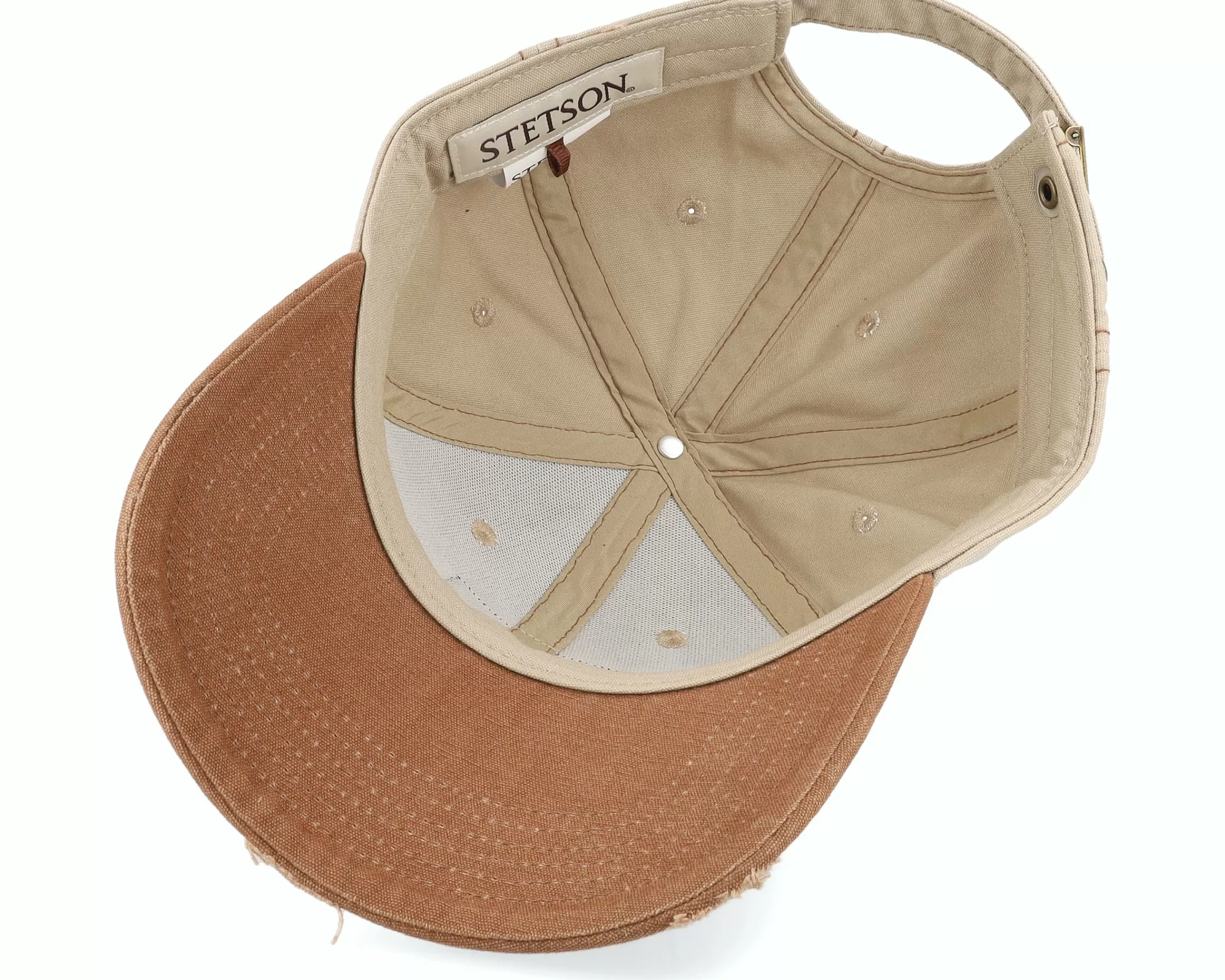 Stetson Baseball Leather Patch Vintage Beige Adjustable - -Unisex Adjustable