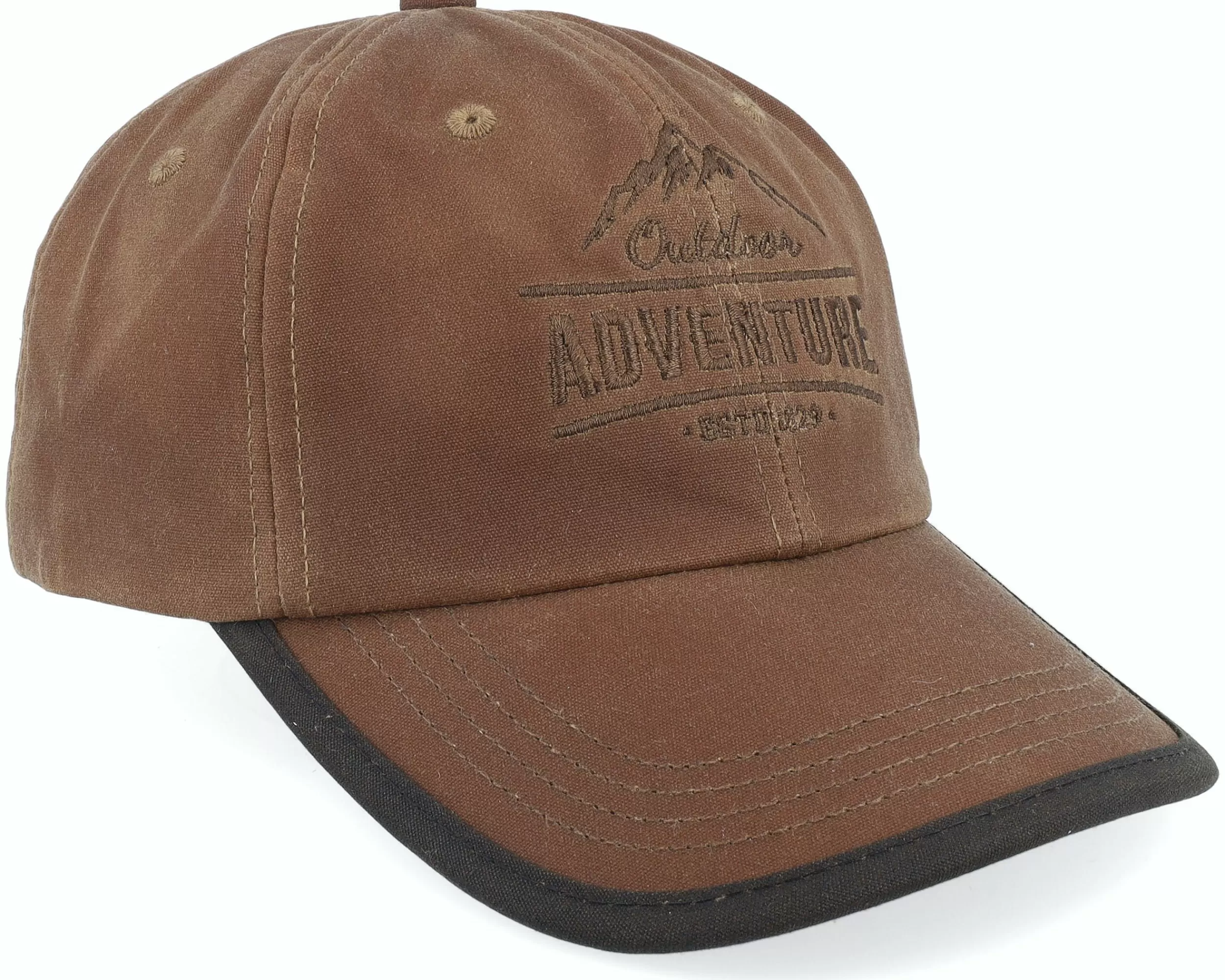 MJM Hats Bb Adventure 32 Waxed Cotton Beige Dad Cap - -Unisex Dad Cap