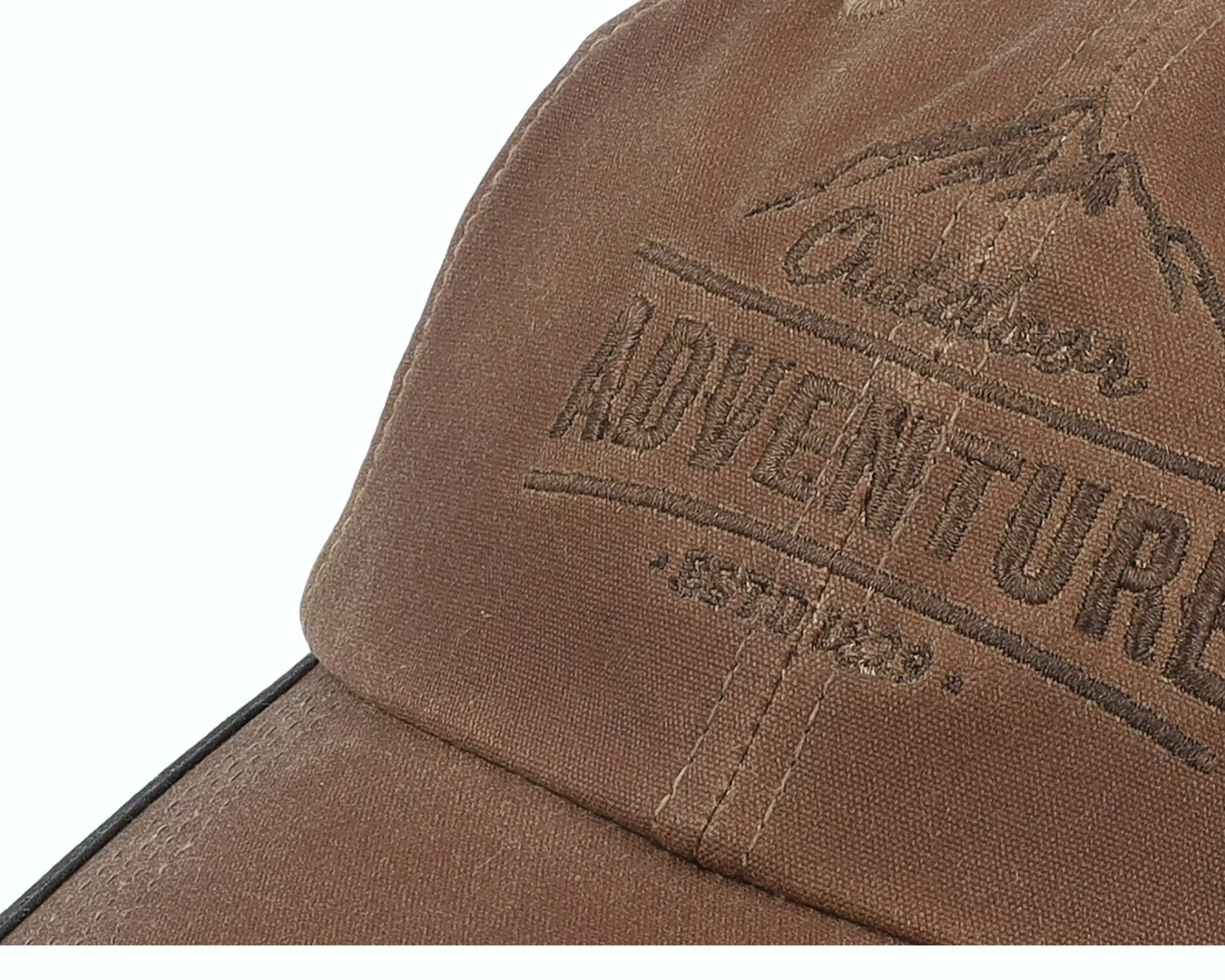 MJM Hats Bb Adventure 32 Waxed Cotton Beige Dad Cap - -Unisex Dad Cap