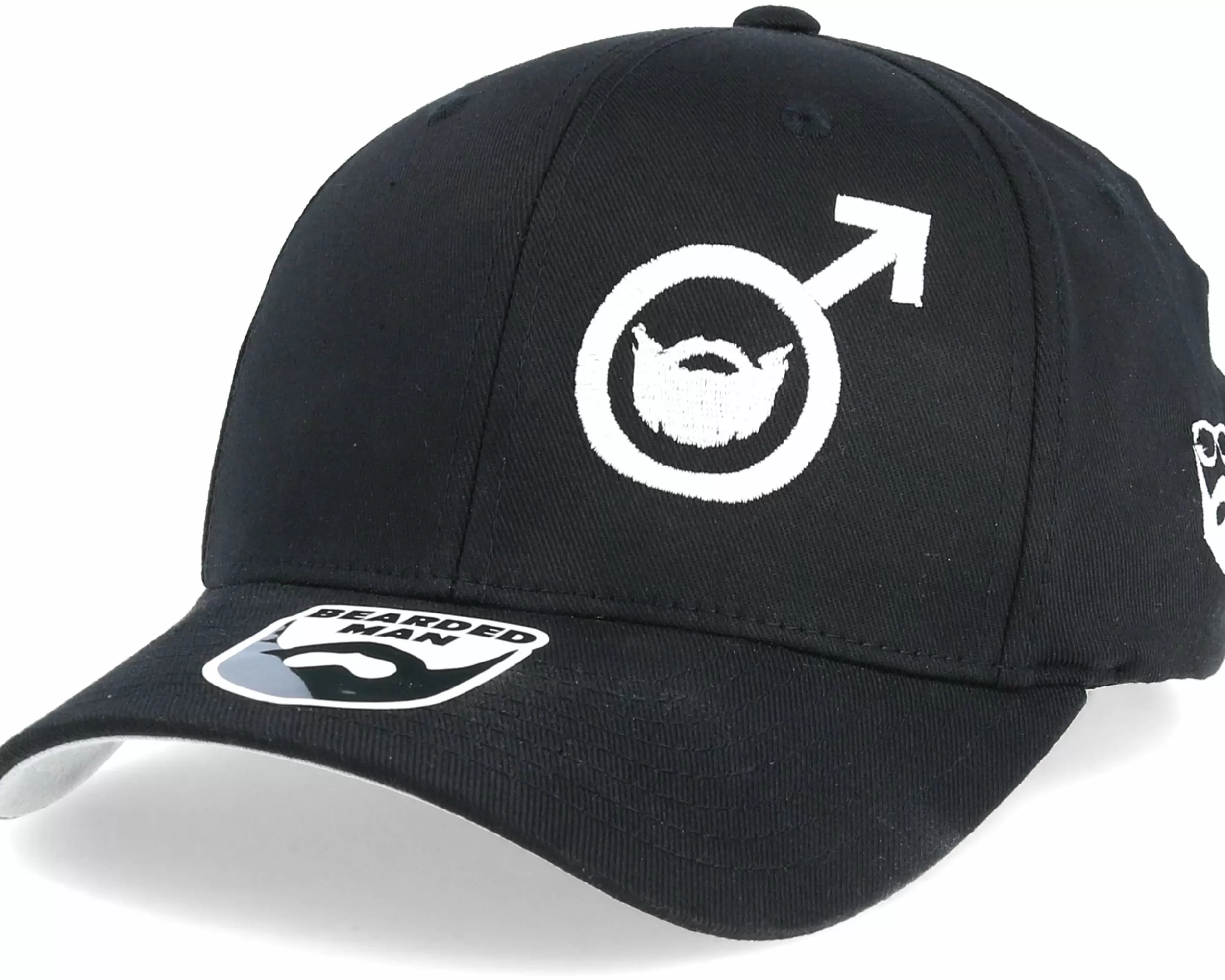 Bearded Man Beard Symbol Black Flexfit - -Unisex Flexfit