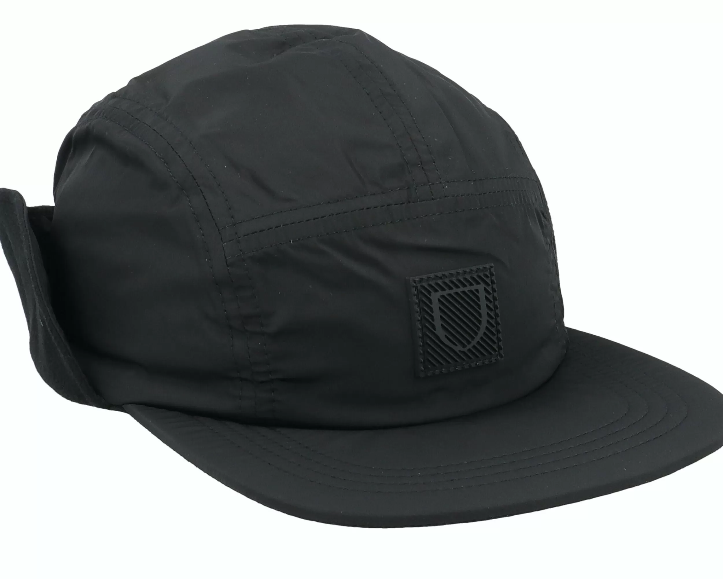 Brixton Beta Square X Black 5-Panel Ear Flap - -Unisex 5-Panel