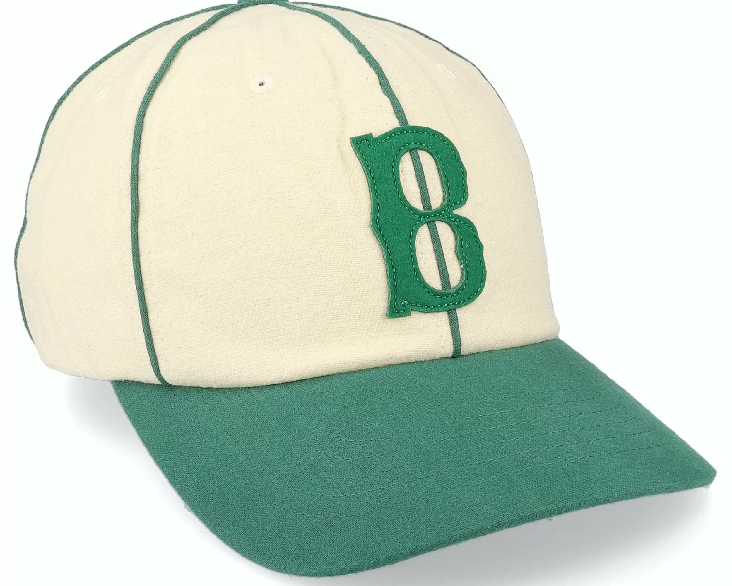 Brixton Big B Medium Profile Cap Off White/Kelly Green Dad Cap - -Unisex Dad Cap
