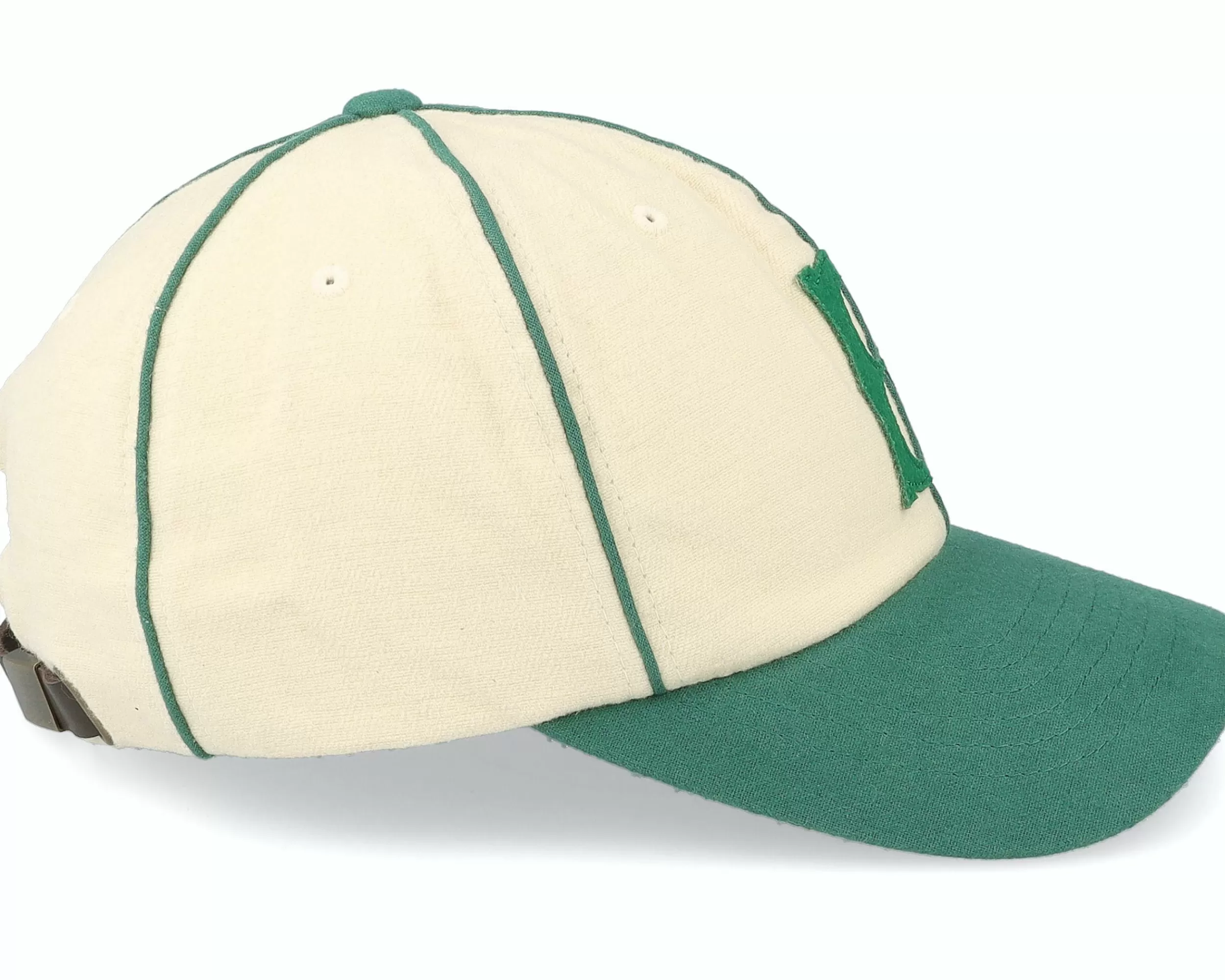 Brixton Big B Medium Profile Cap Off White/Kelly Green Dad Cap - -Unisex Dad Cap