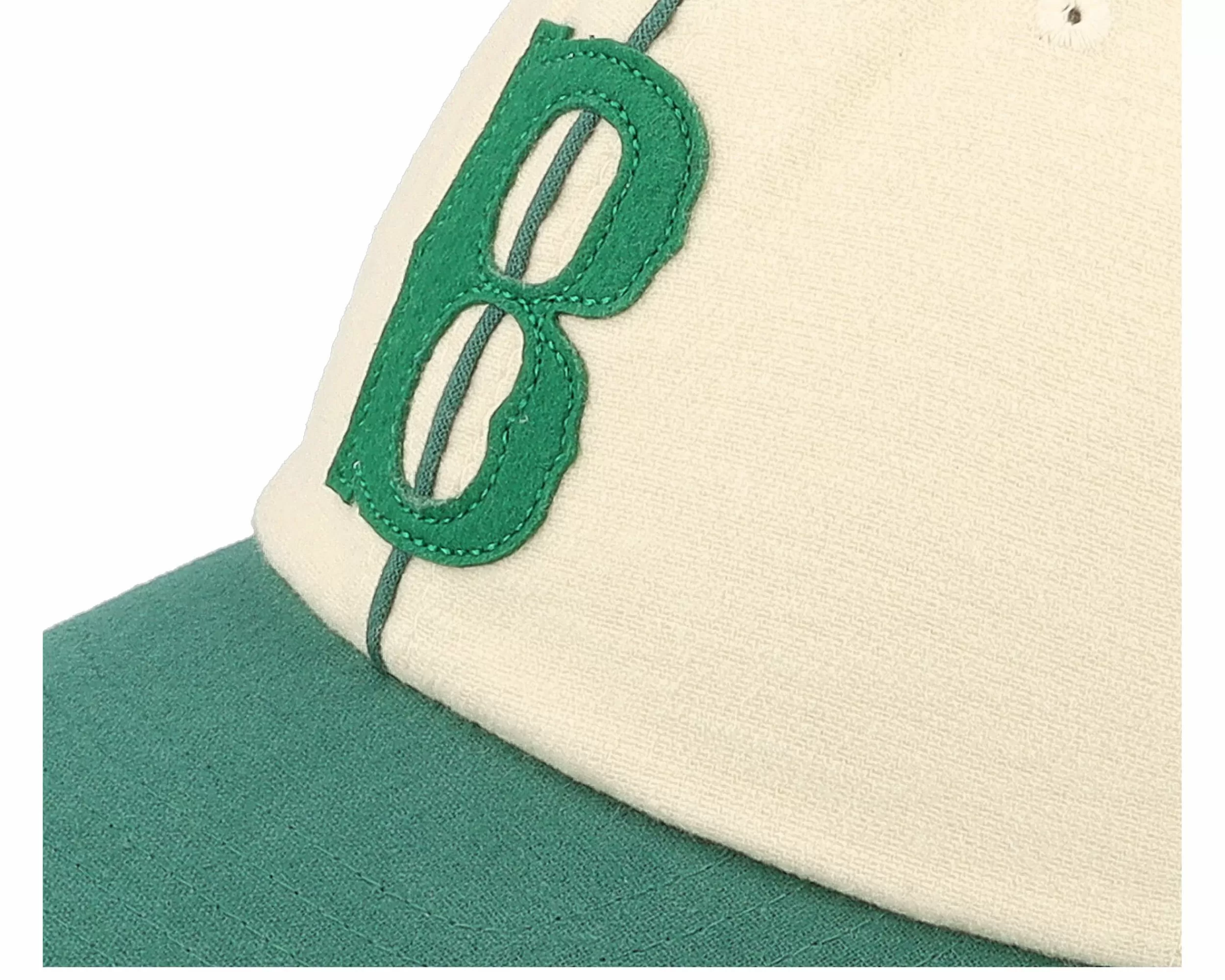 Brixton Big B Medium Profile Cap Off White/Kelly Green Dad Cap - -Unisex Dad Cap