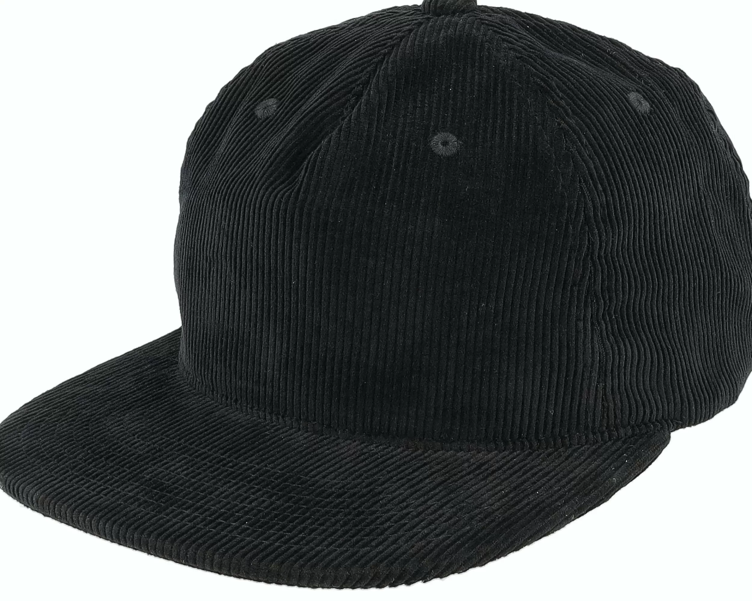 Equip Black Cord 5-Panel Halfmoon Snapback - -Unisex Snapback