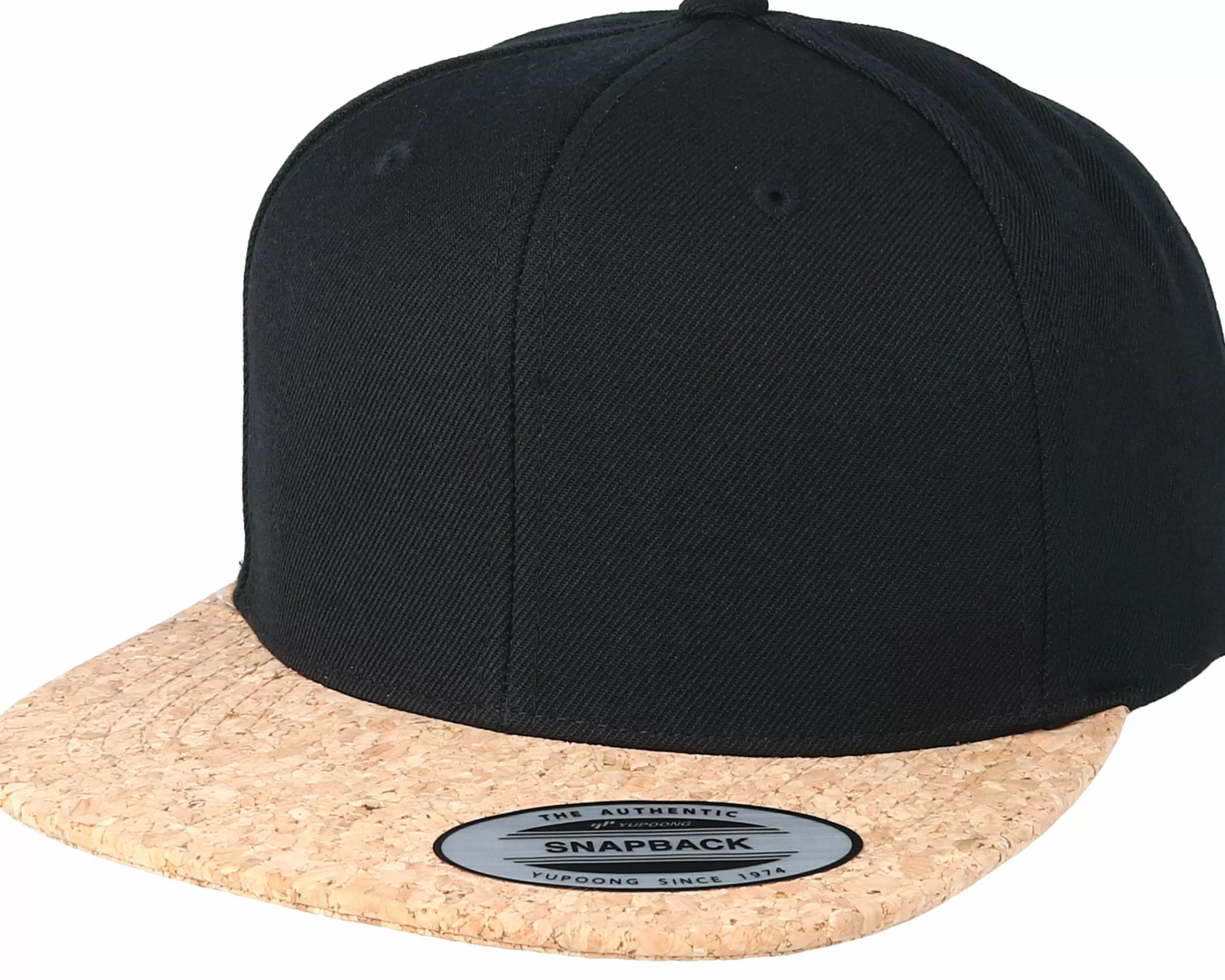 Yupoong Black/Cork Snapback - -Unisex Snapback