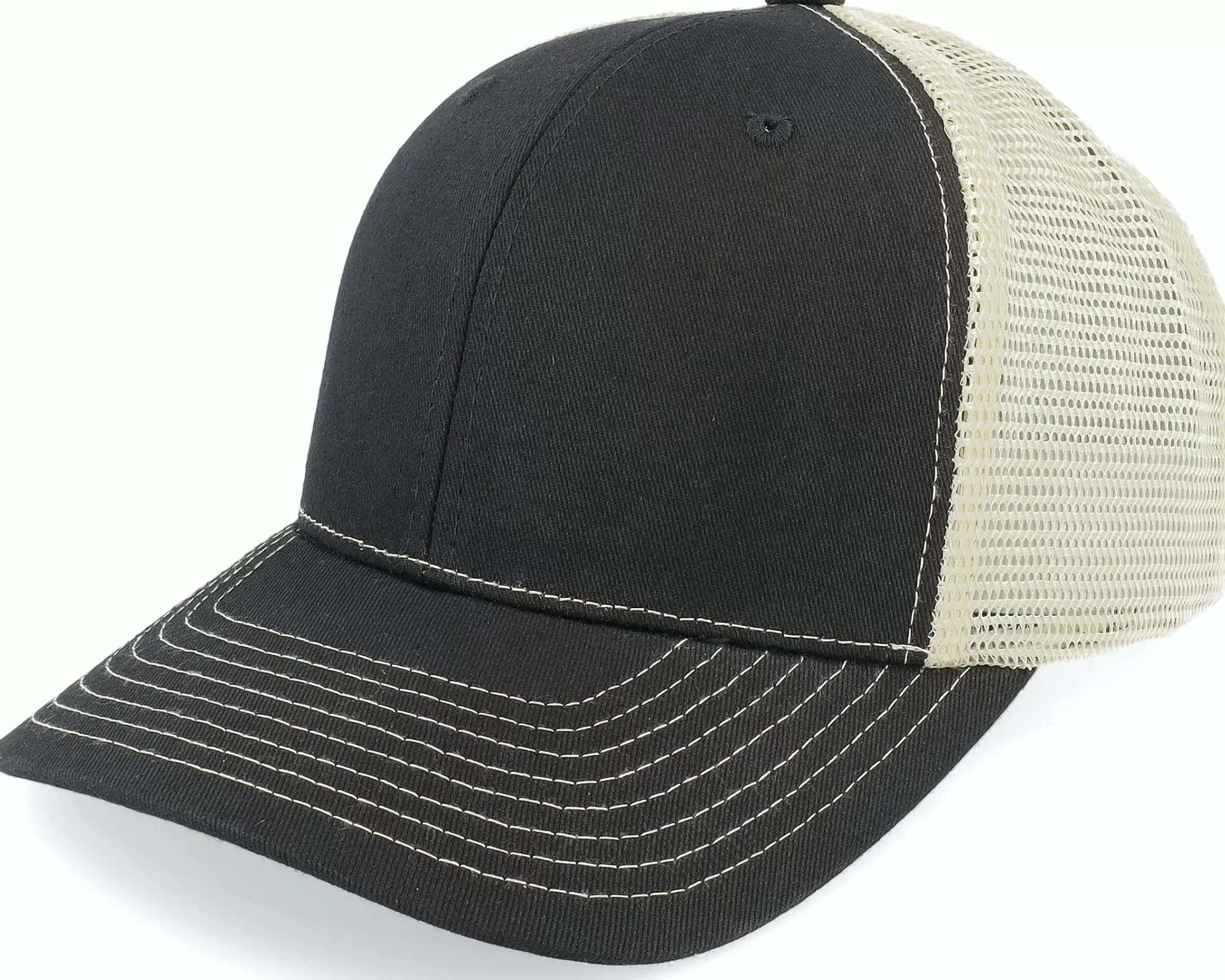 Equip Black/Golden Stone Contrast Stitch Trucker - -Unisex Trucker