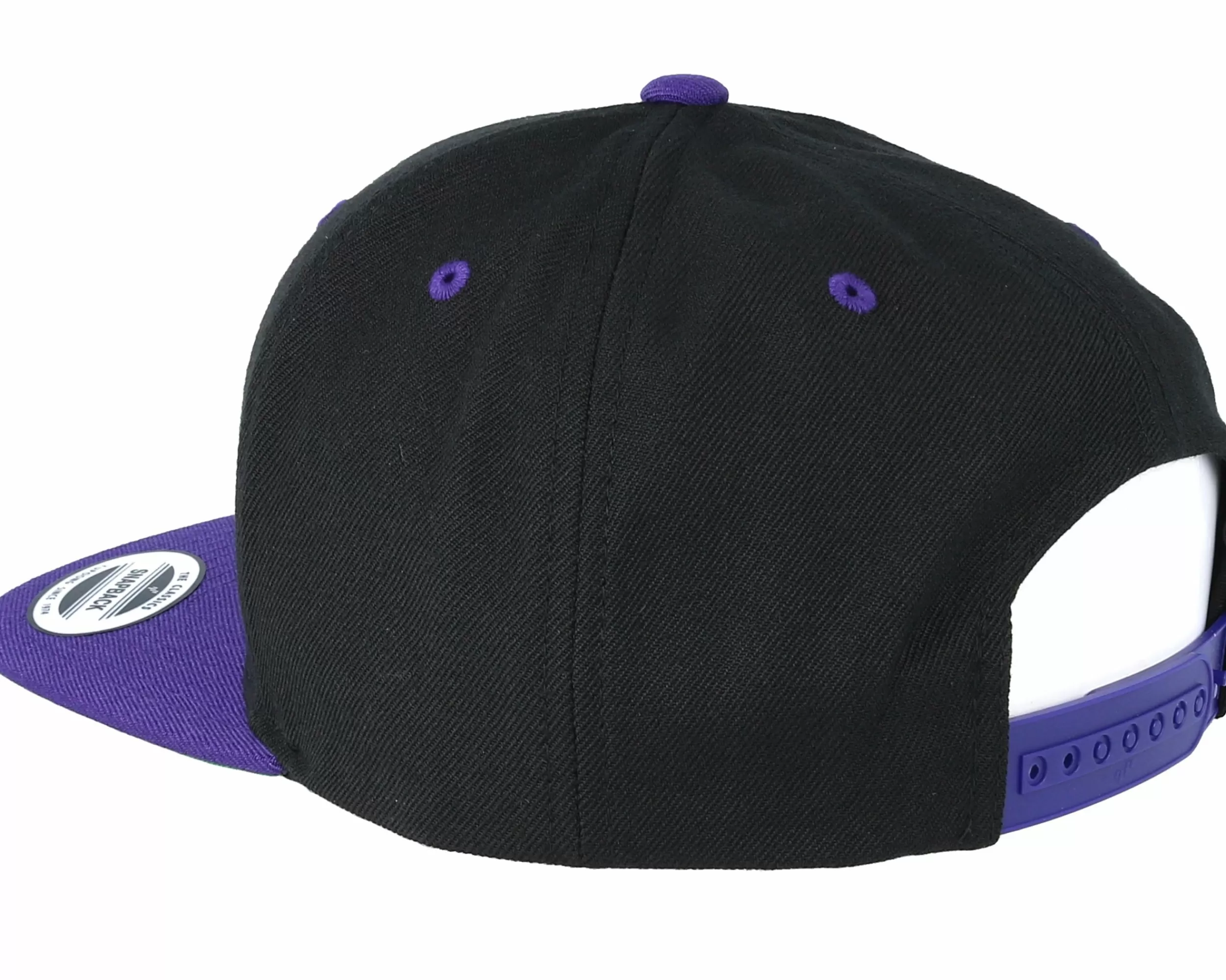 Yupoong Black/Purple Snapback - -Unisex Snapback