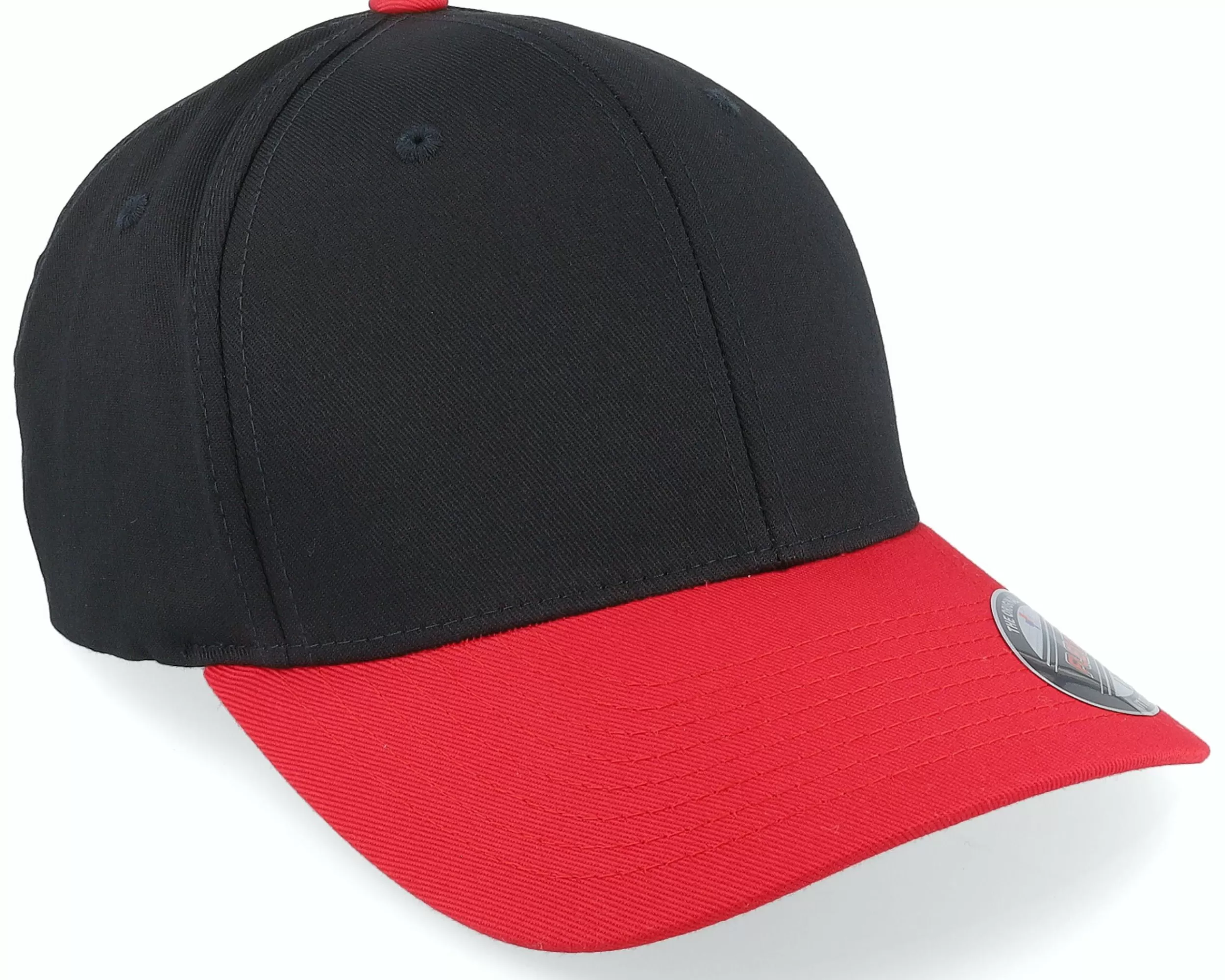 Flexfit Black/Red Wooly Combed - -Unisex Flexfit