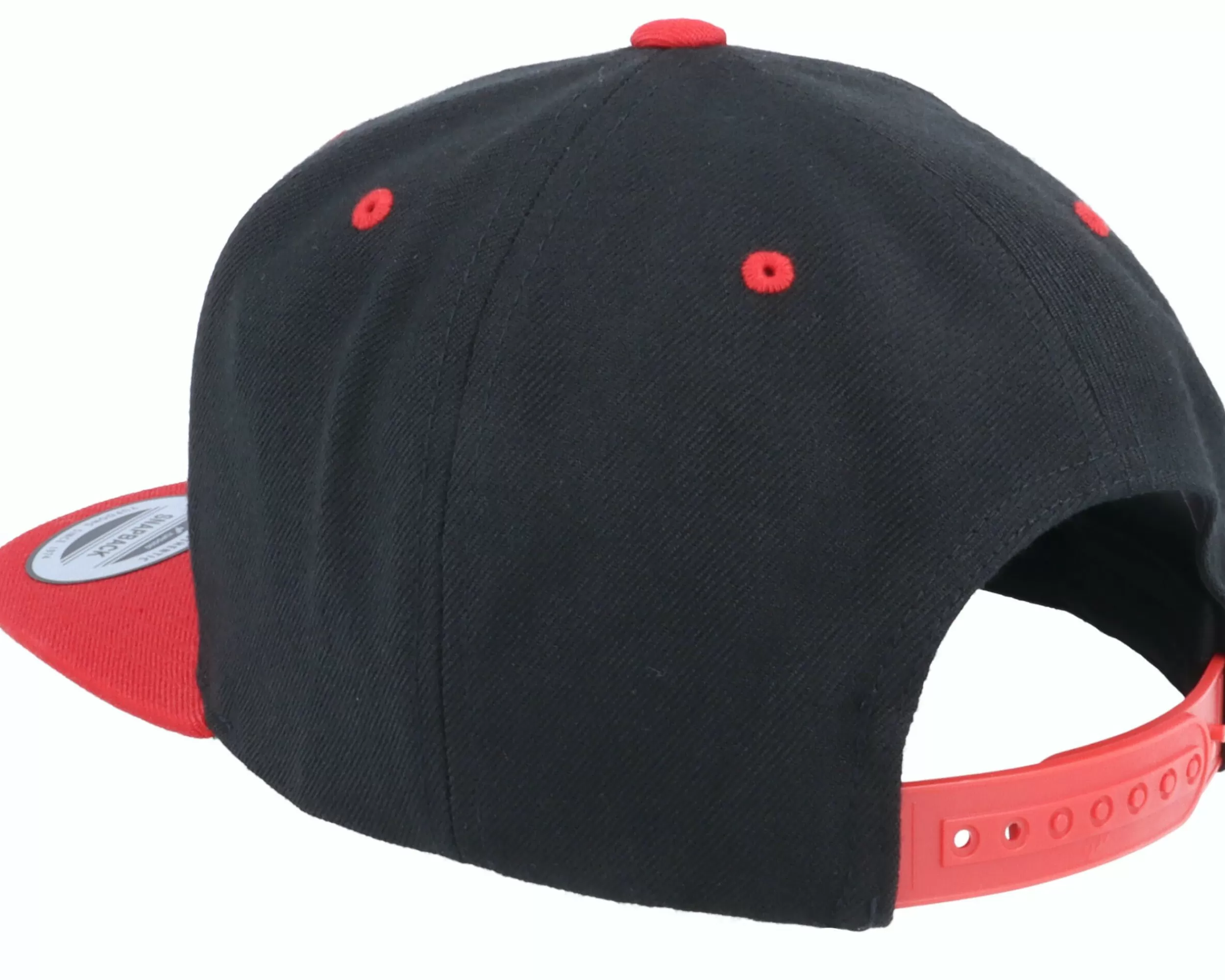 Yupoong Black/Red Snapback - -Unisex Snapback