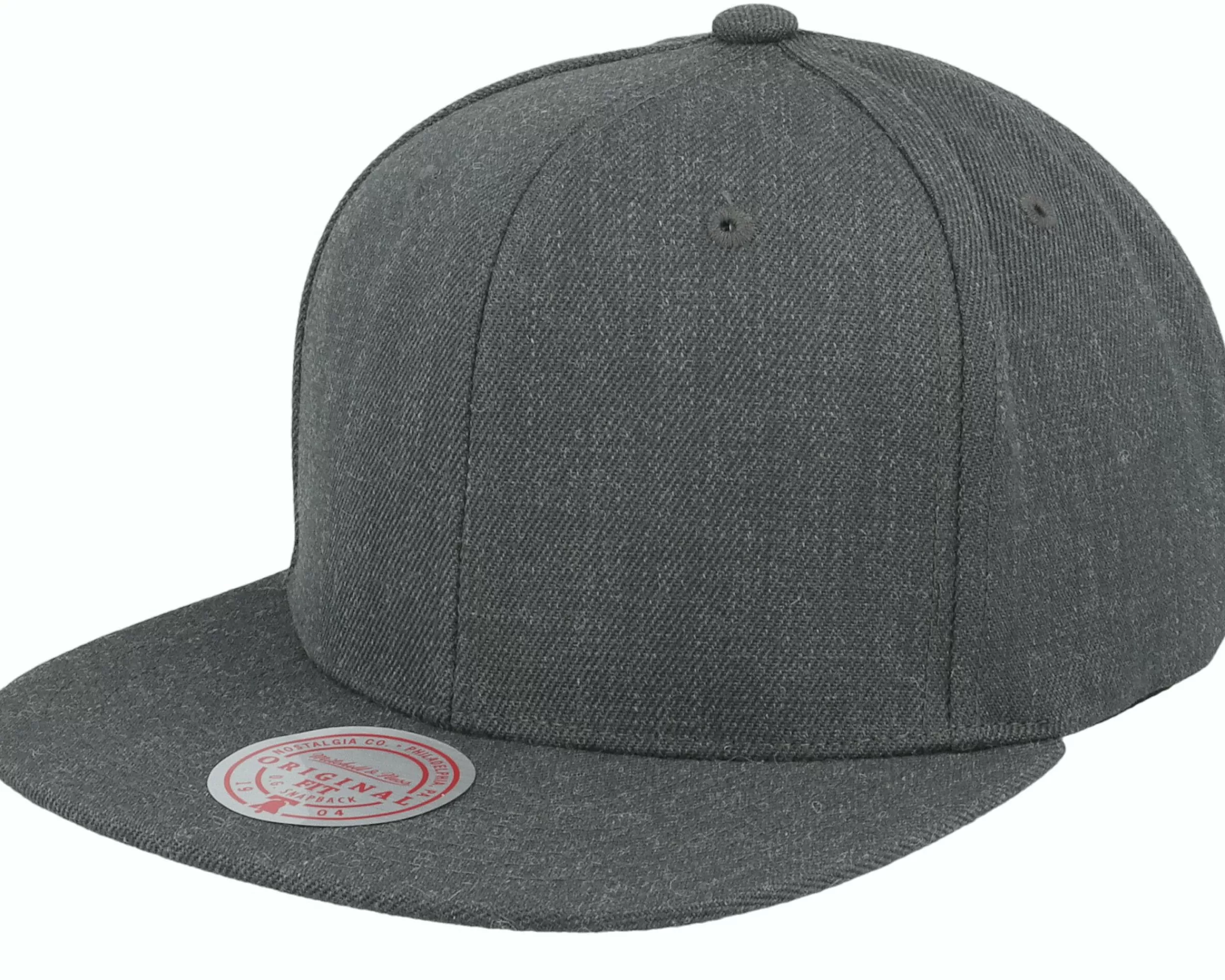 Mitchell & Ness Blank Charcoal Melange Snapback - -Unisex Snapback