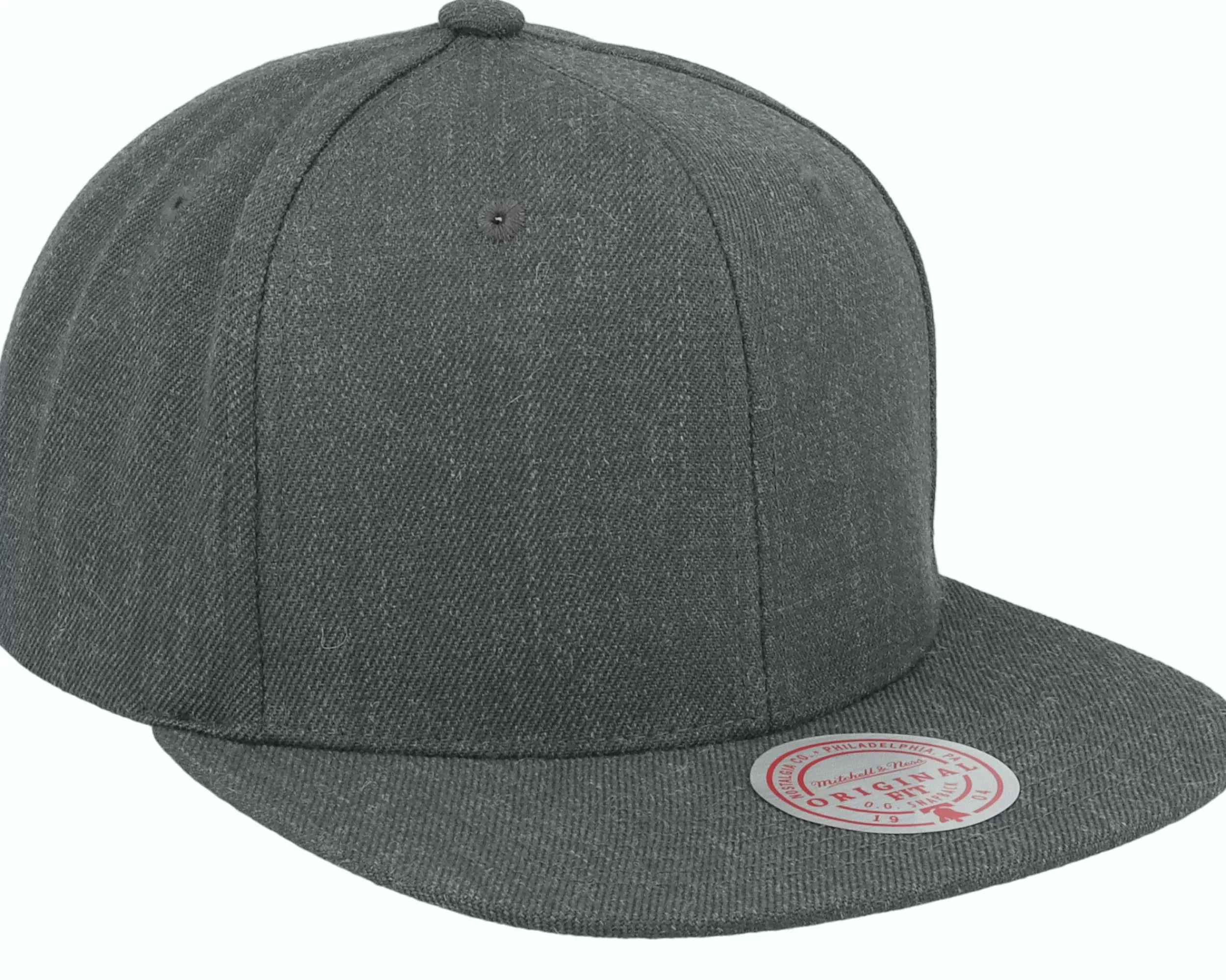 Mitchell & Ness Blank Charcoal Melange Snapback - -Unisex Snapback