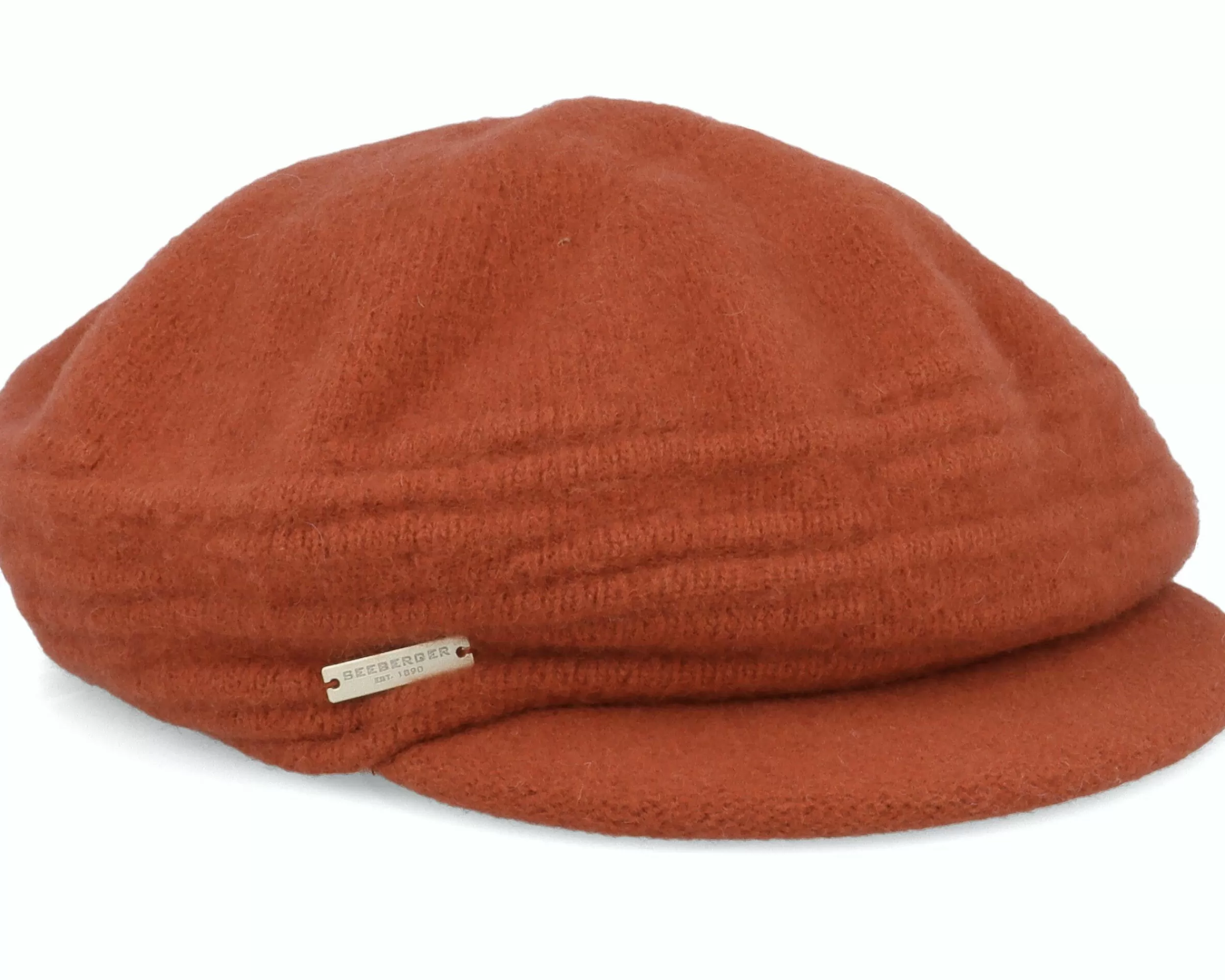 Seeberger Boiled Wool Ballooncap Terracotta - -Unisex Flat Caps