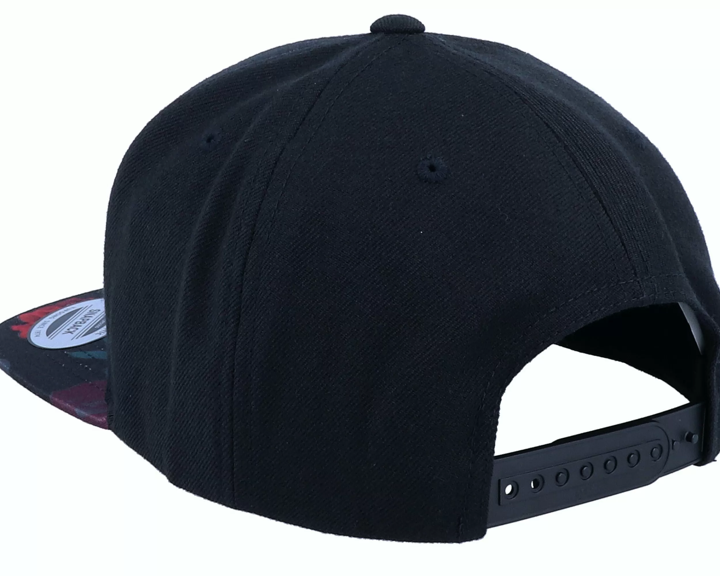 Iconic Bones And Rose Black/Rose Red Snapback - -Unisex Snapback