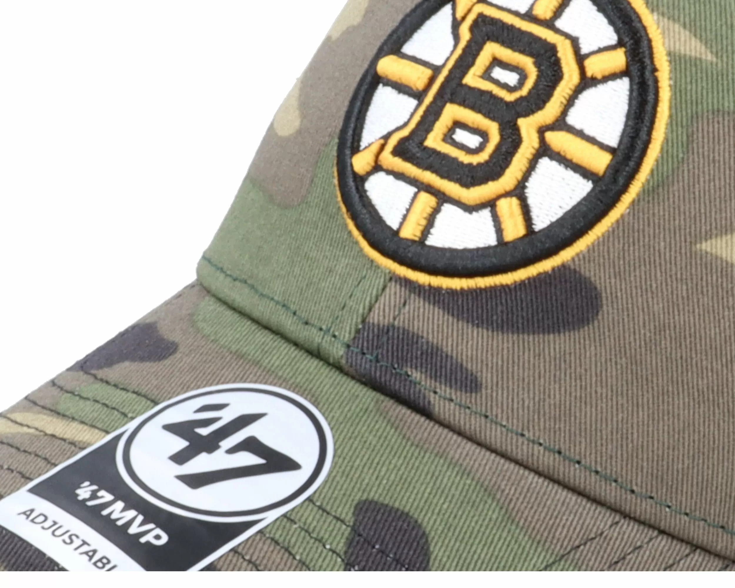 47 Brand Boston Bruins Branson 47 Mvp Camo/Black Trucker - -Unisex Trucker