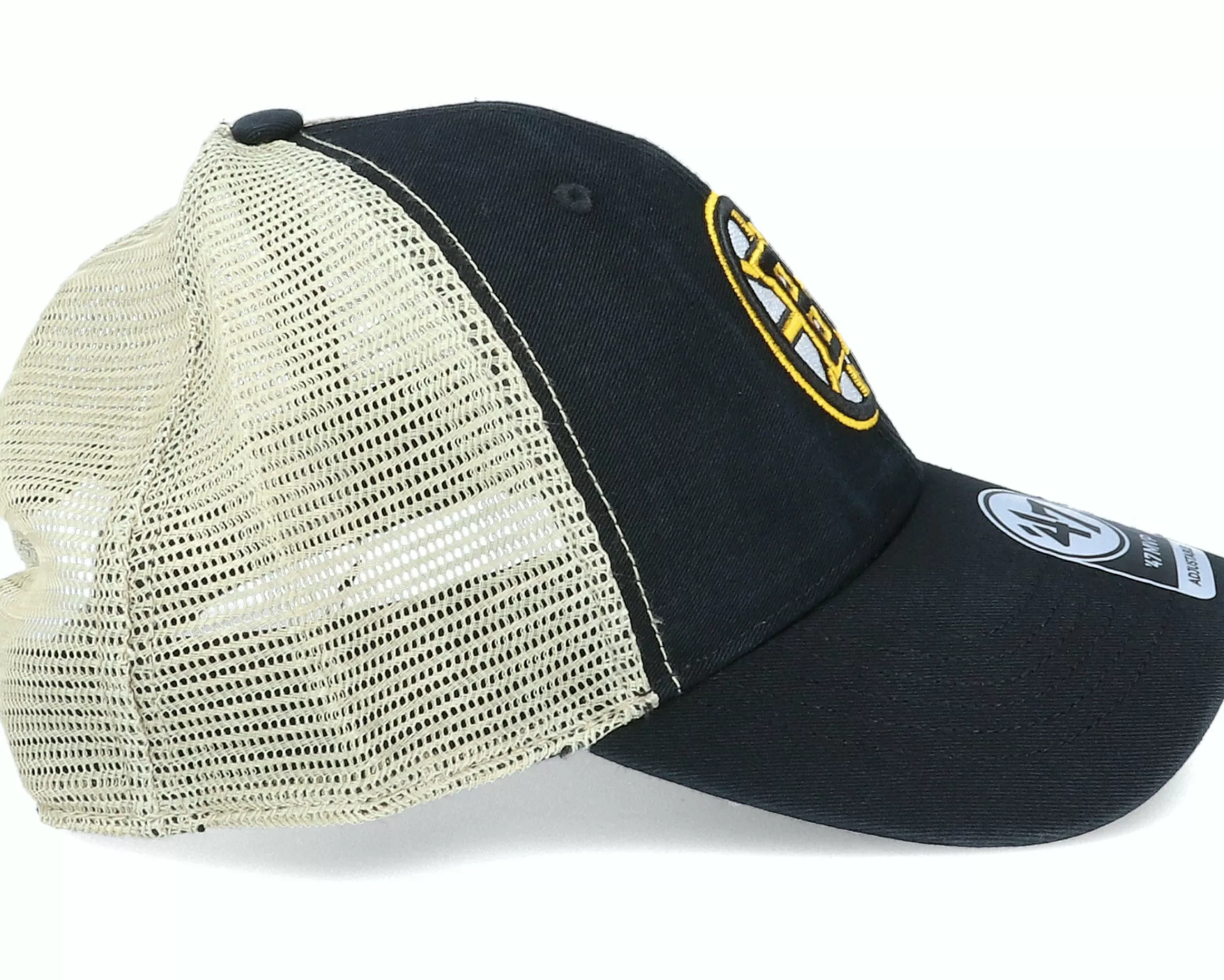 47 Brand Boston Bruins Flagship Wash Mvp Black/Beige Trucker - -Unisex Trucker