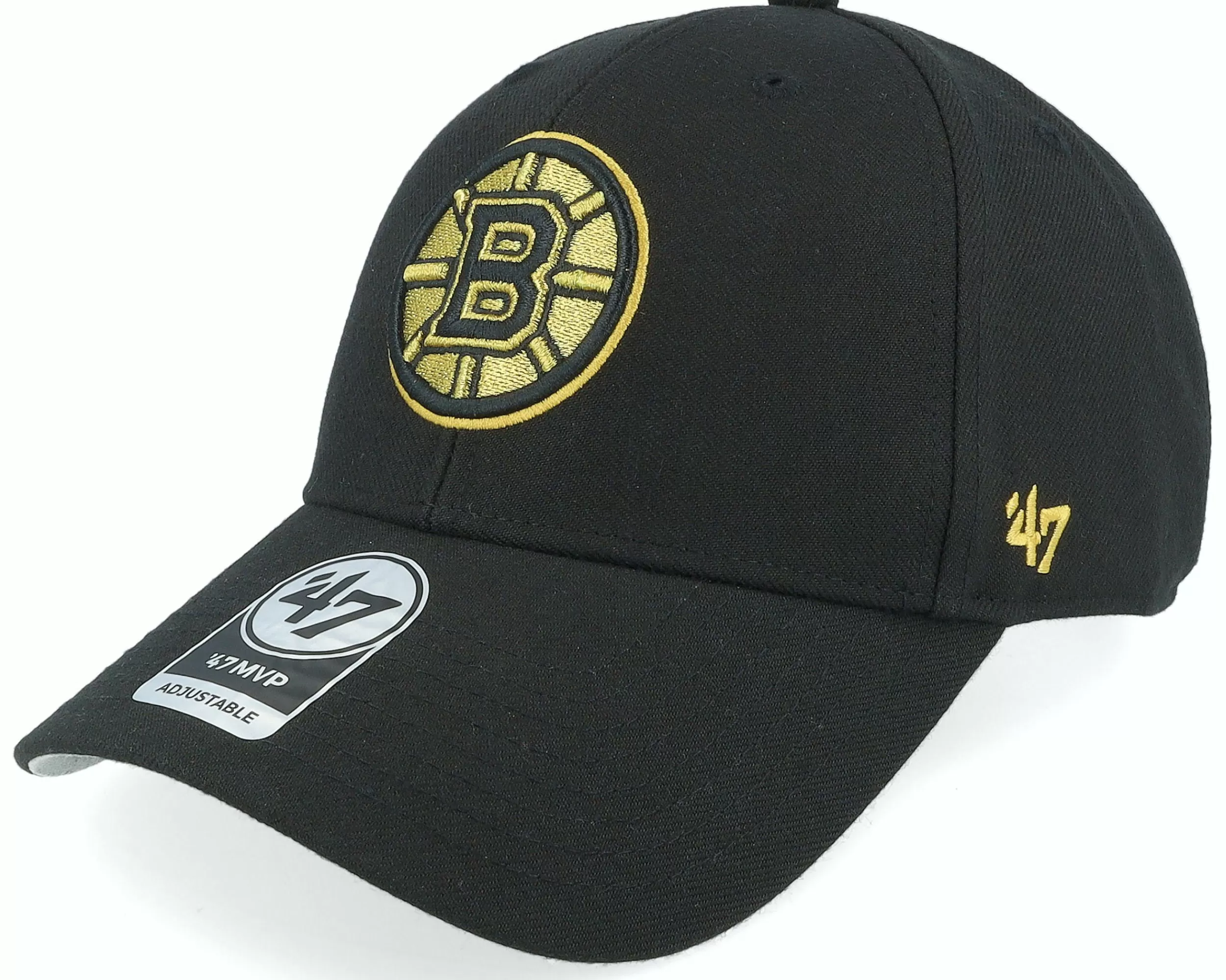 47 Brand Boston Bruins Metallic Mvp Black Adjustable - -Unisex Adjustable