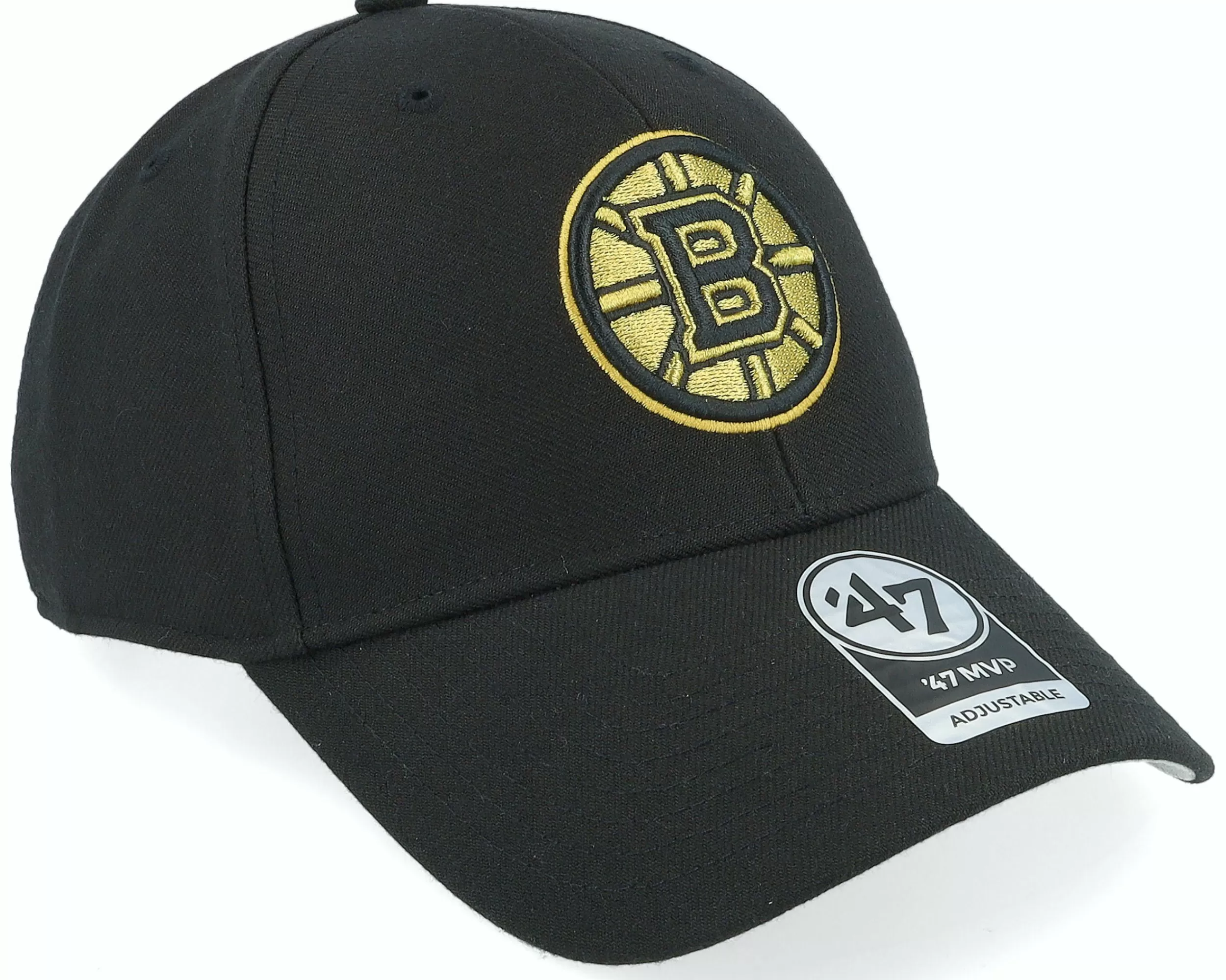 47 Brand Boston Bruins Metallic Mvp Black Adjustable - -Unisex Adjustable