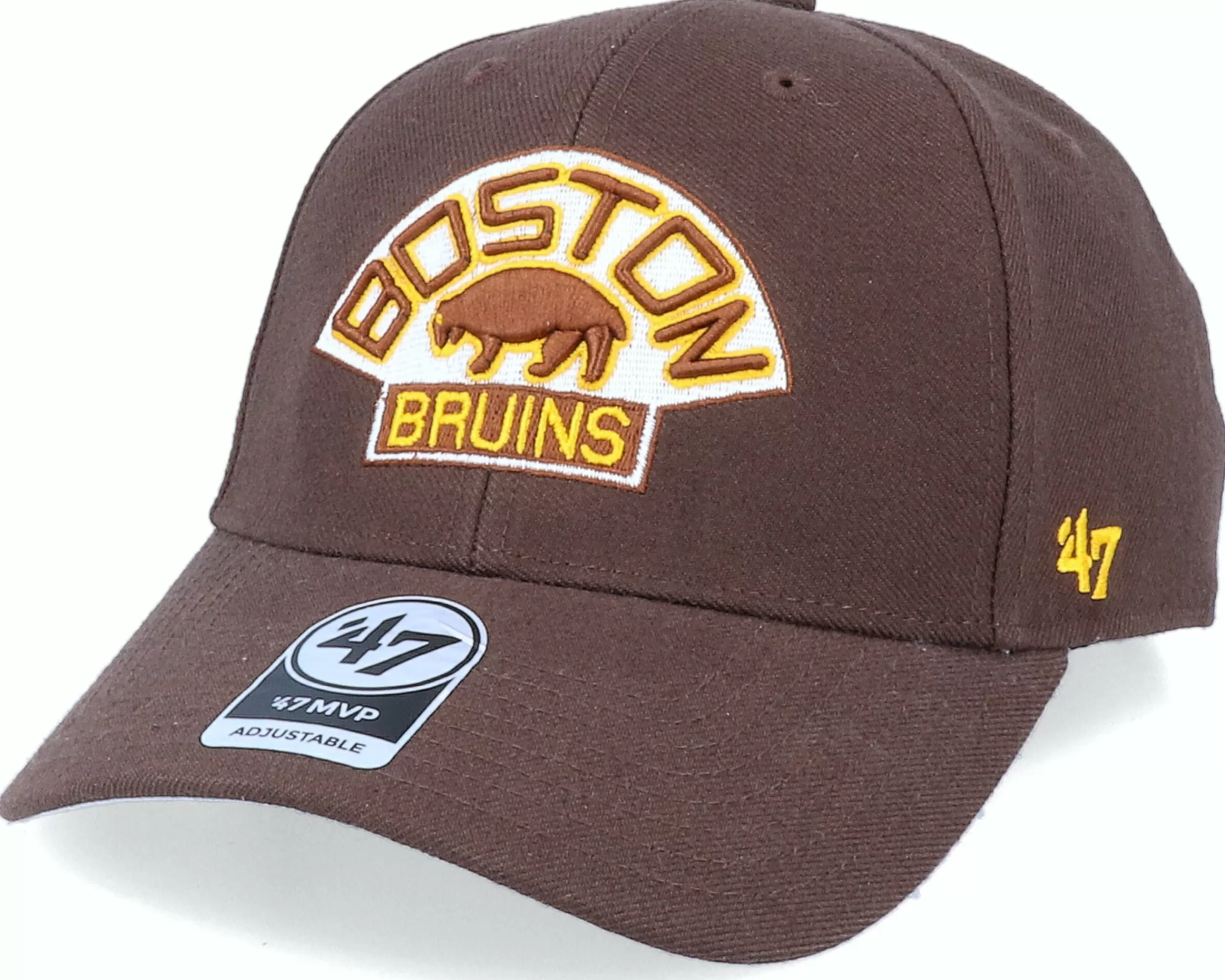 47 Brand Boston Bruins Mvp Vintage Brown Adjustable - -Unisex Adjustable