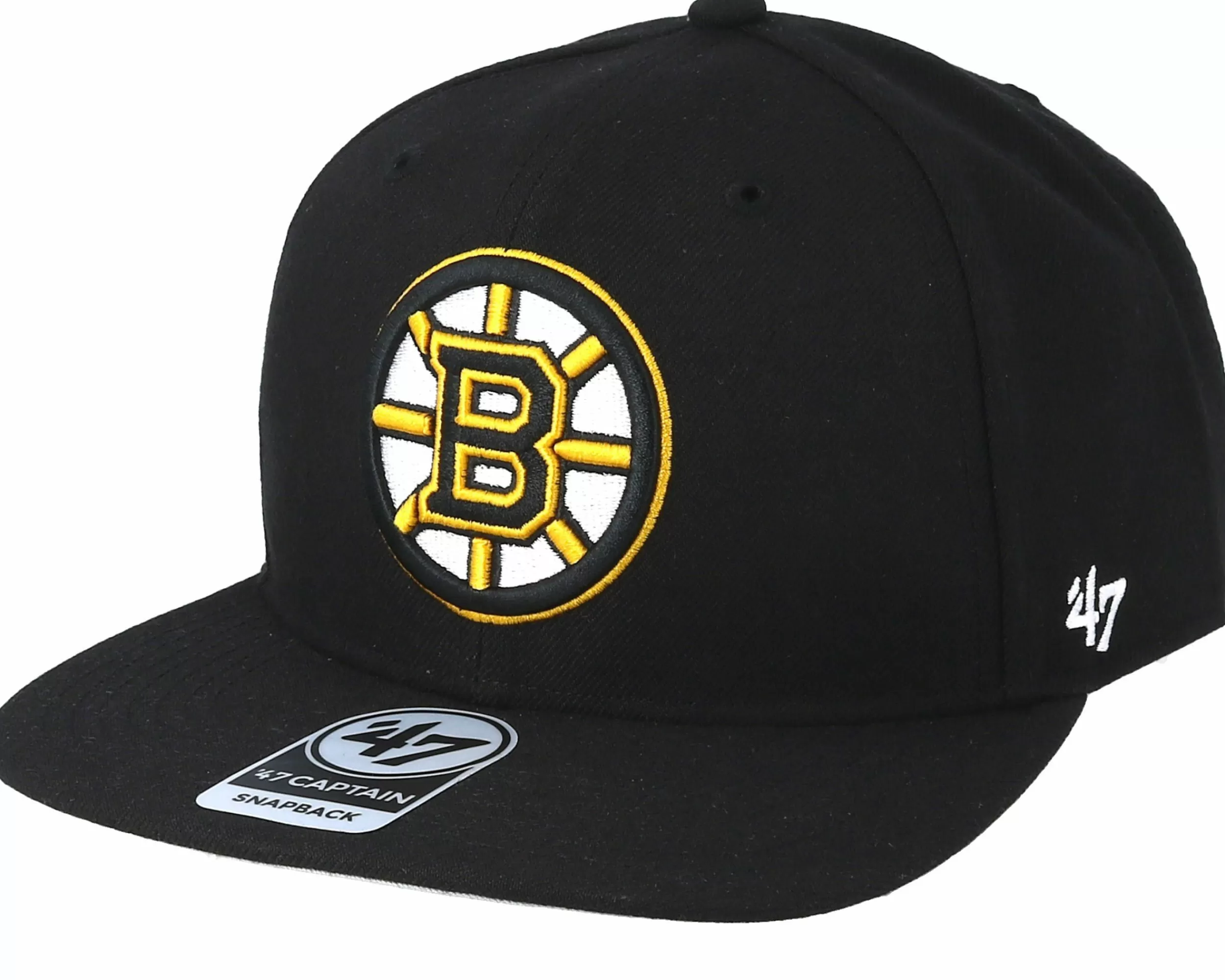 47 Brand Boston Bruins No Shot 47 Captain Black Snapback - -Unisex Snapback