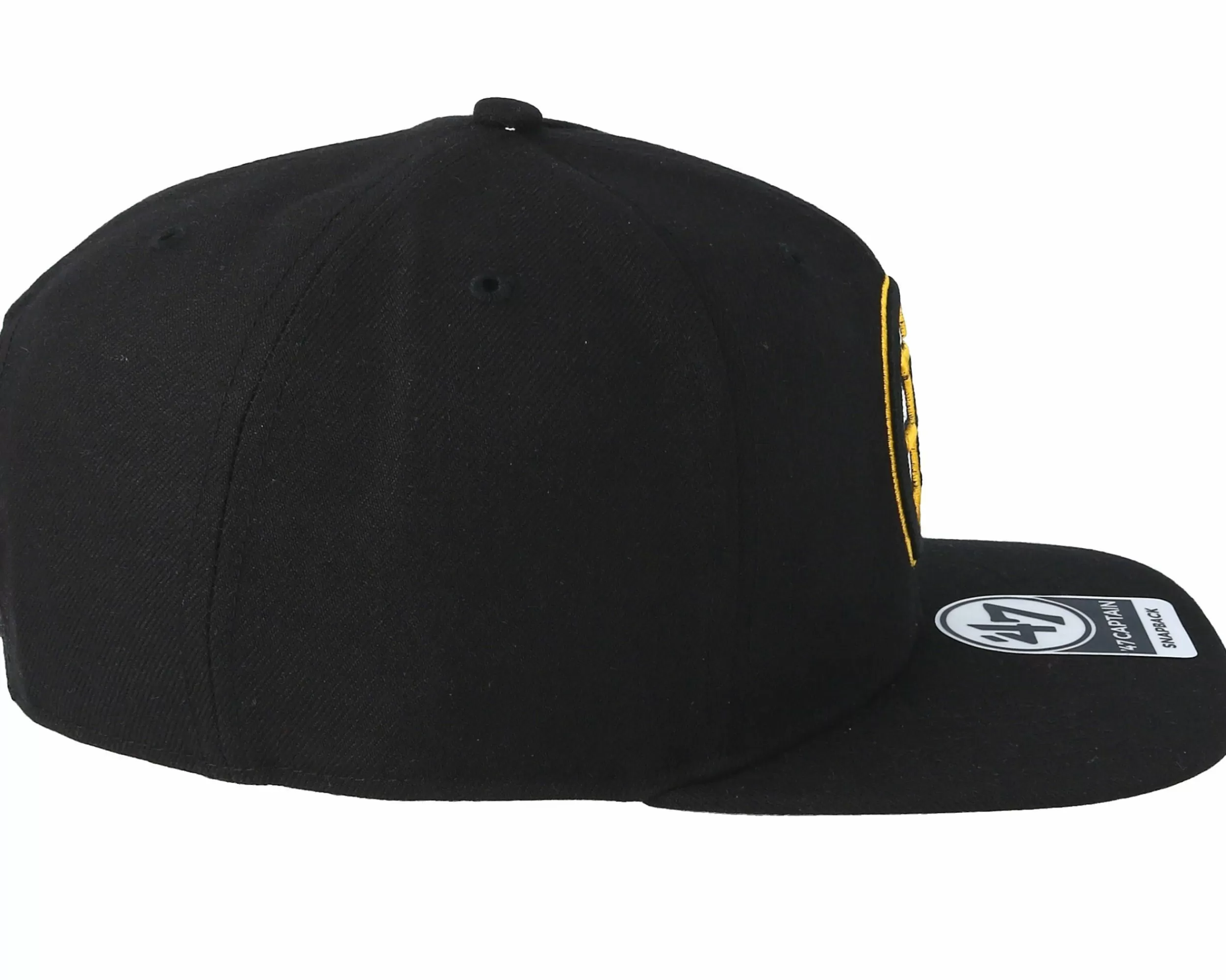 47 Brand Boston Bruins No Shot 47 Captain Black Snapback - -Unisex Snapback