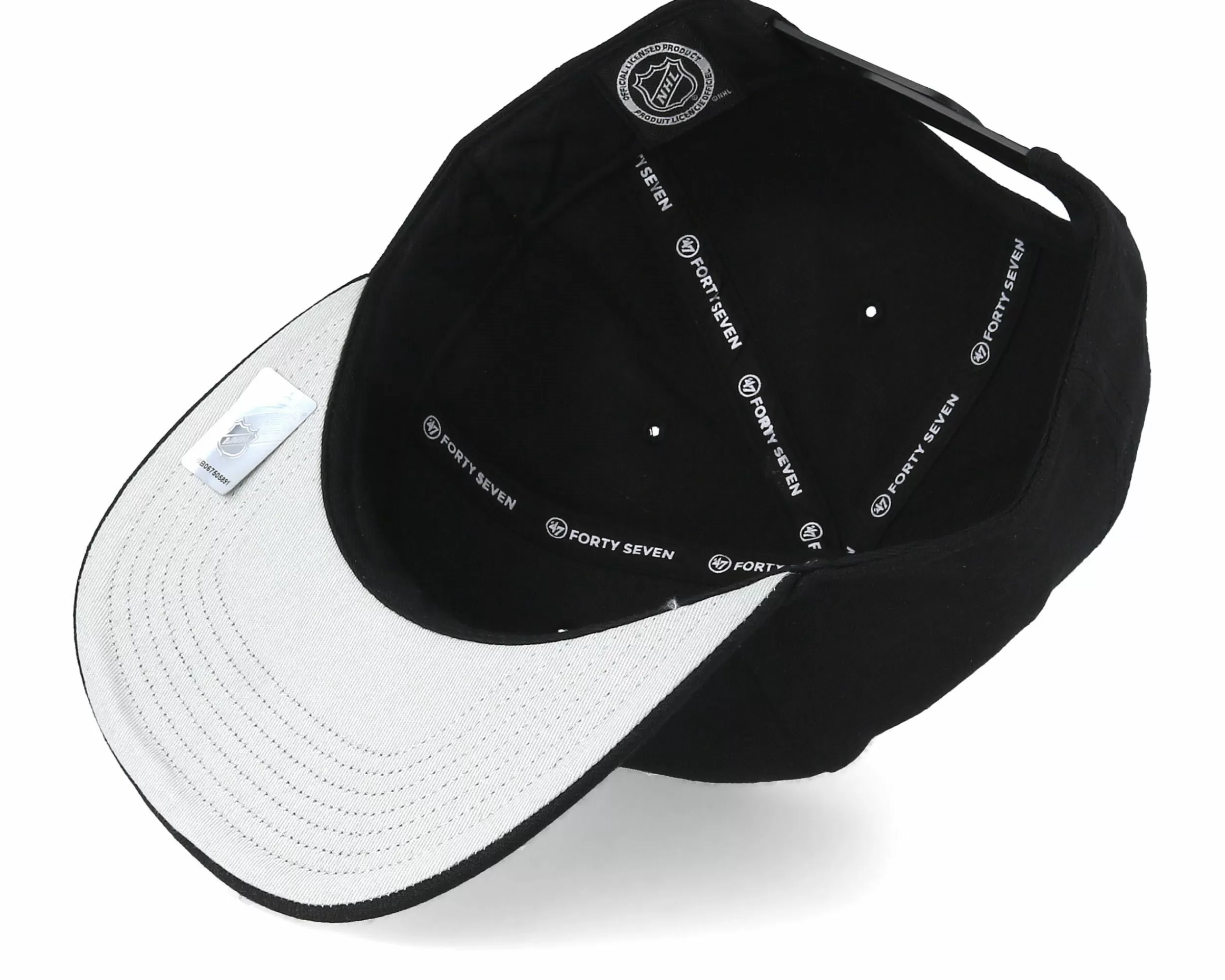 47 Brand Boston Bruins No Shot 47 Captain Black Snapback - -Unisex Snapback