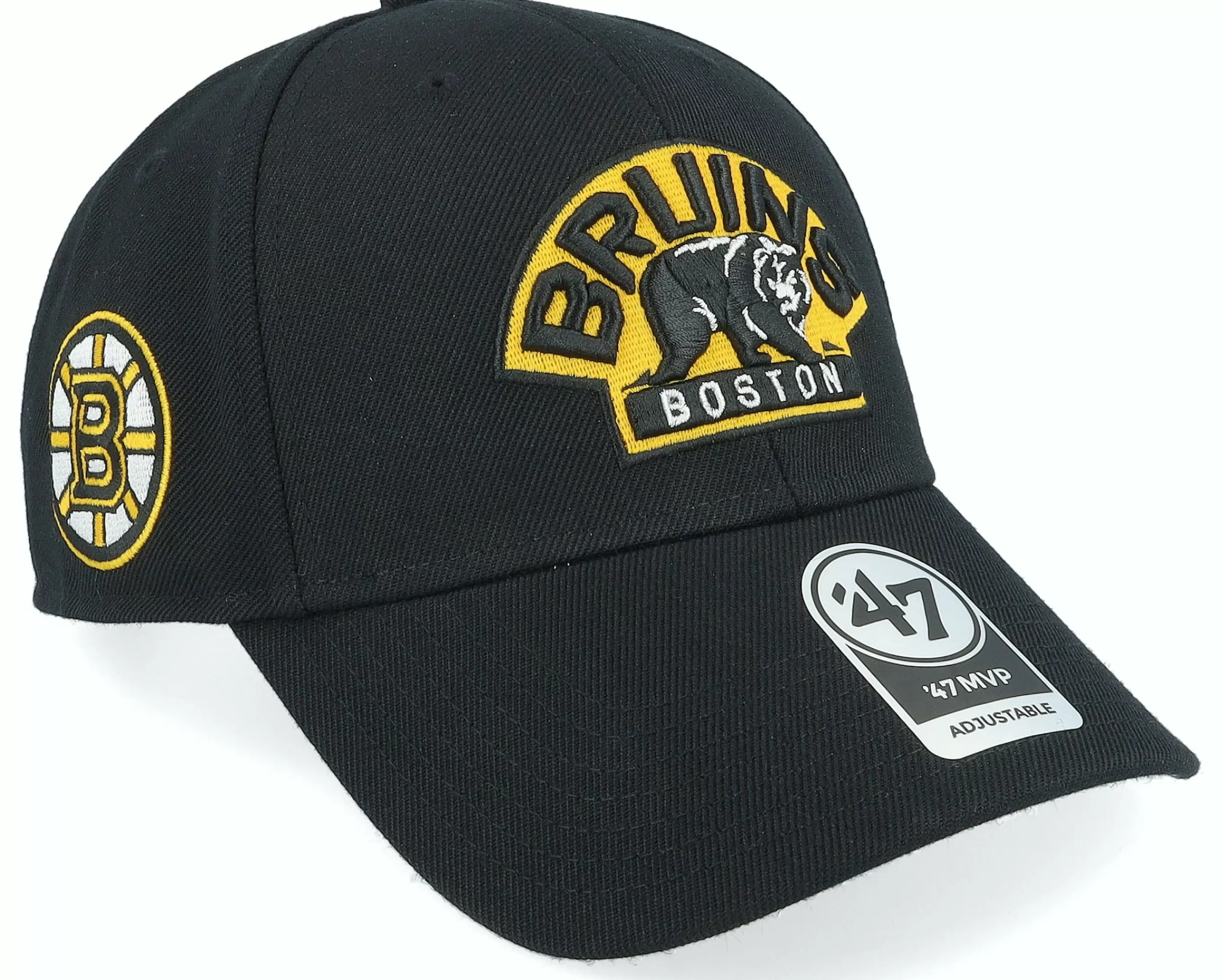 47 Brand Boston Bruins Sure Shot Mvp Black Adjustable - -Unisex Adjustable