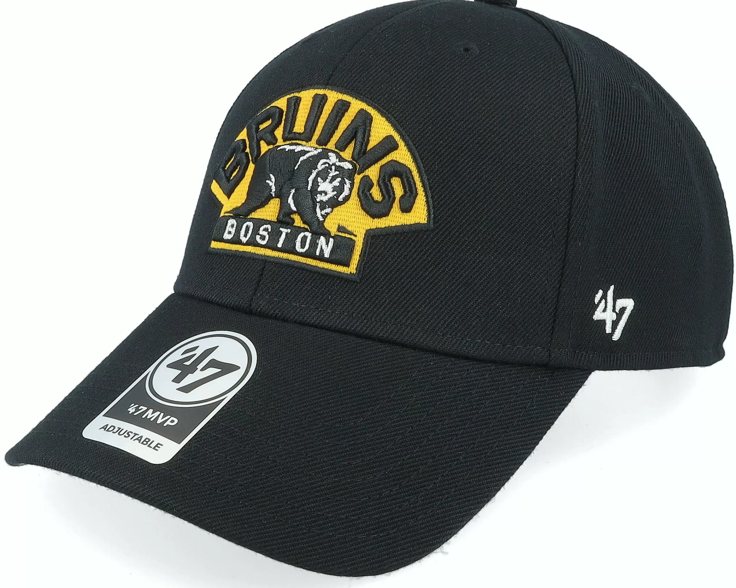 47 Brand Boston Bruins Sure Shot Mvp Black Adjustable - -Unisex Adjustable