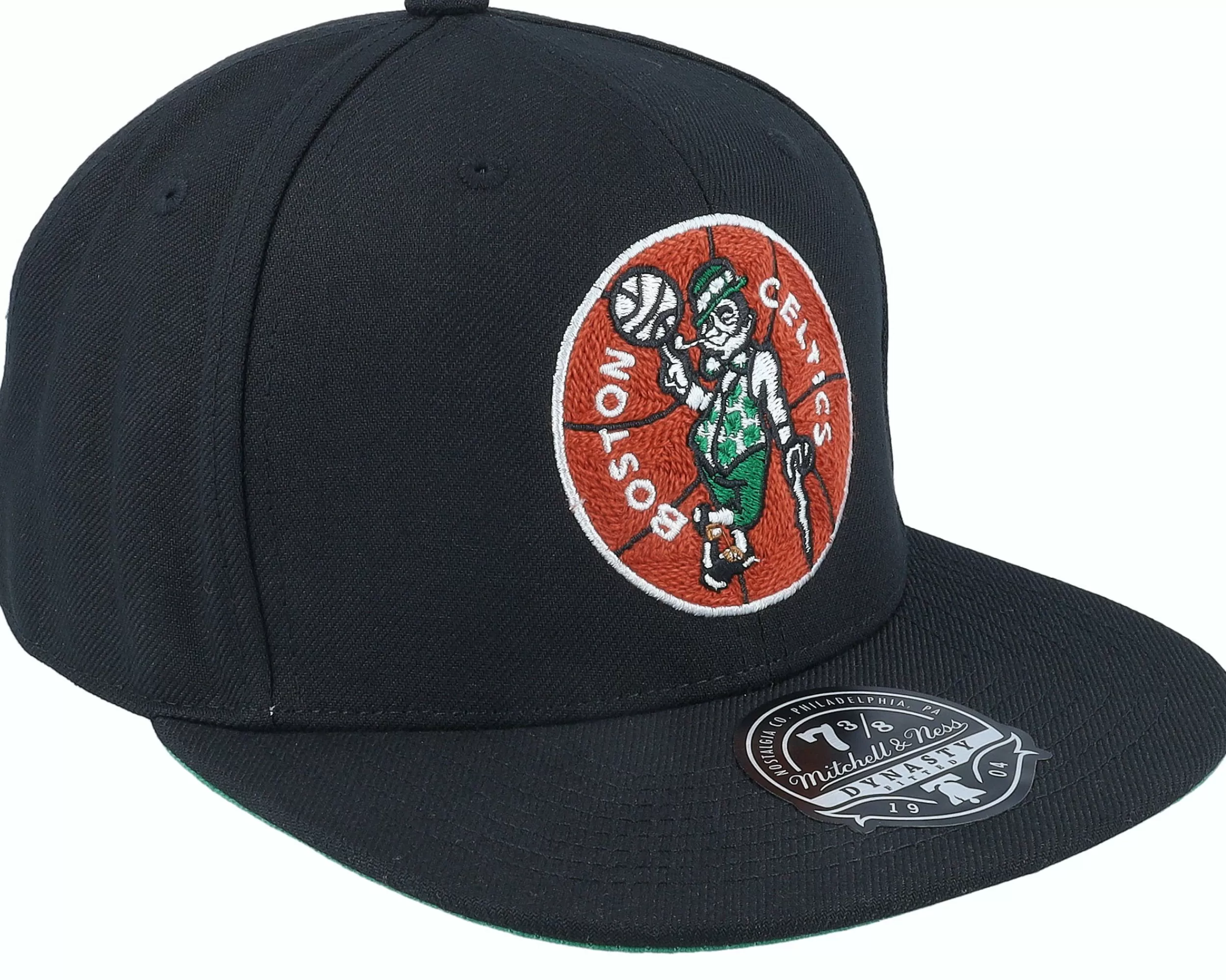 Mitchell & Ness Boston Celtics Chain Stitch Black Fitted - -Unisex Fitted