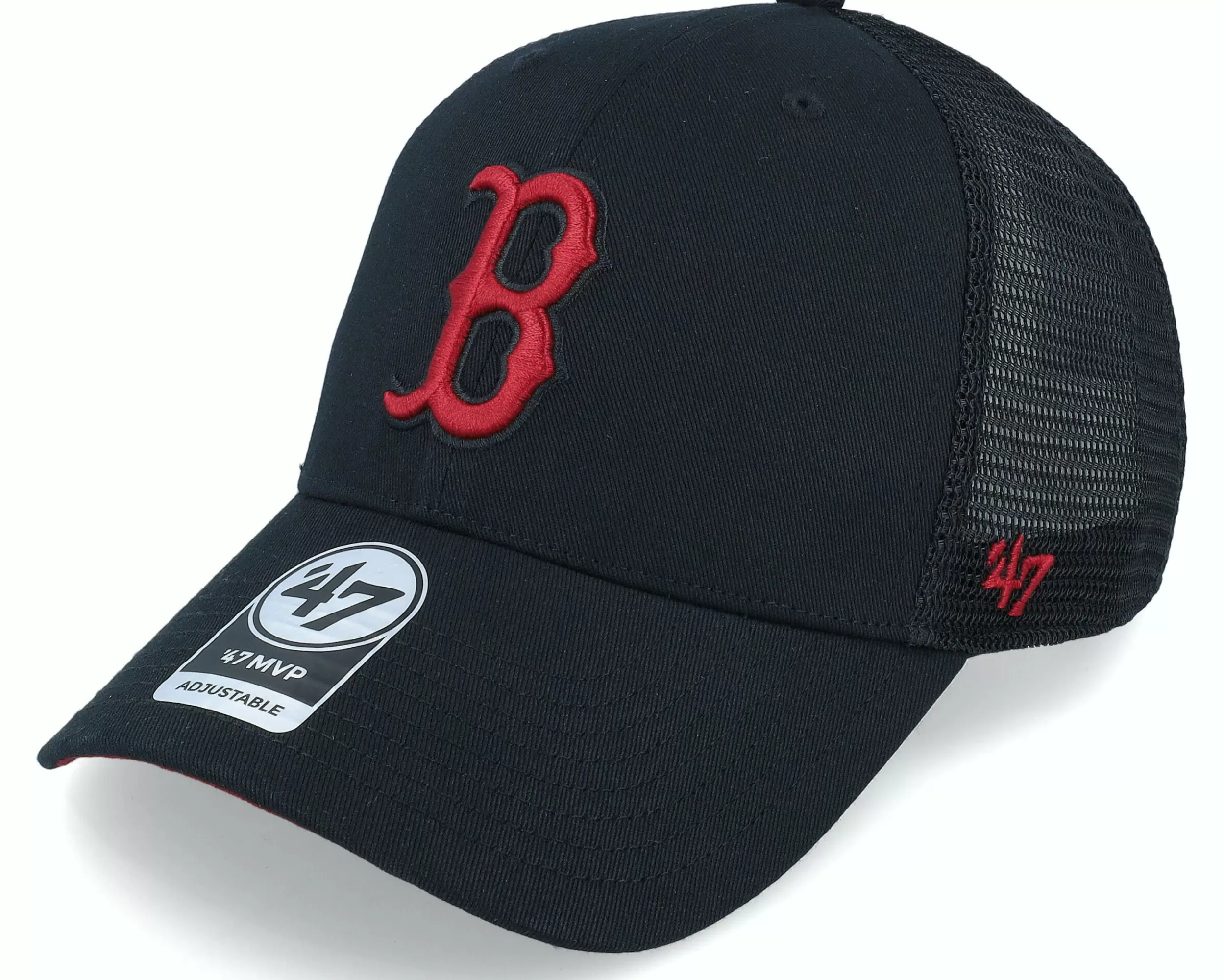 47 Brand Boston Red Sox Ballpark Mesh Mvp Black Adjustable - -Unisex Adjustable