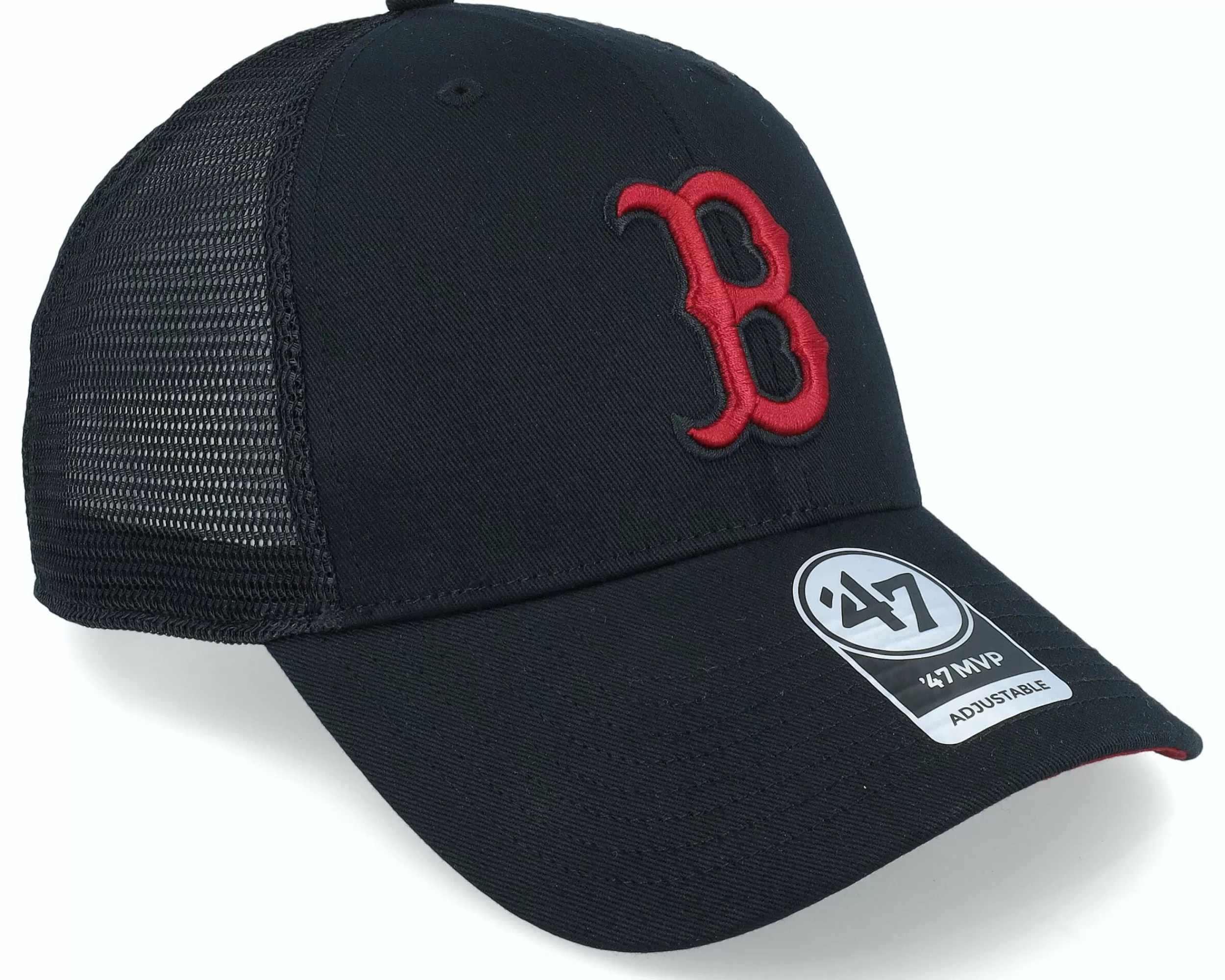 47 Brand Boston Red Sox Ballpark Mesh Mvp Black Adjustable - -Unisex Adjustable