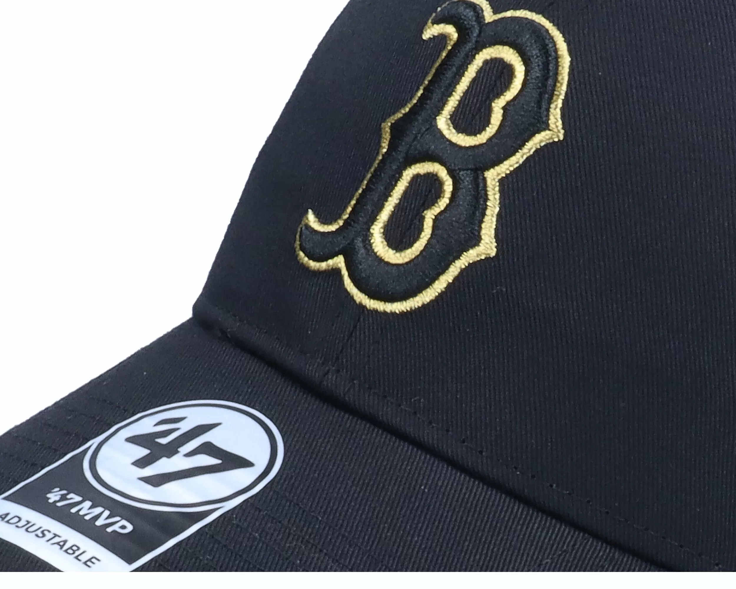 47 Brand Boston Red Sox Branson Metallic Mvp Black/Gold Outline Trucker - -Unisex Trucker