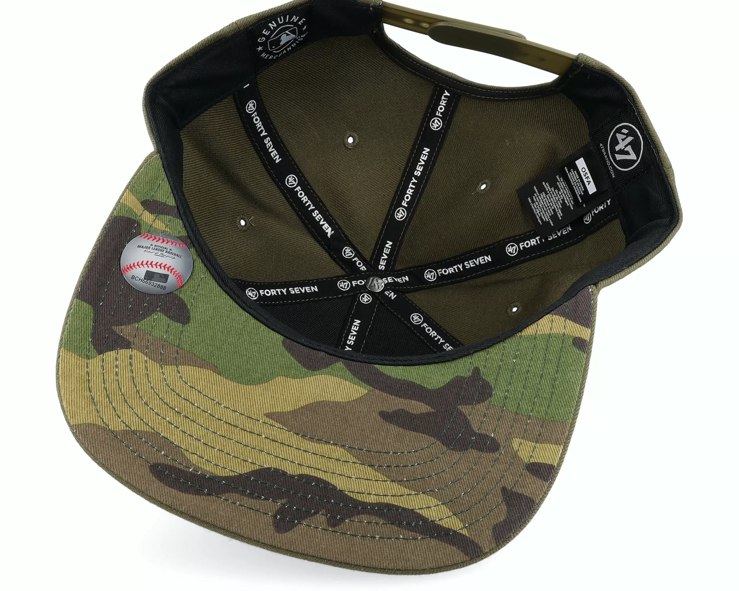 47 Brand Boston Red Sox Mlb Ball Park Camo Captain Sandalwood Snapback - -Unisex Snapback