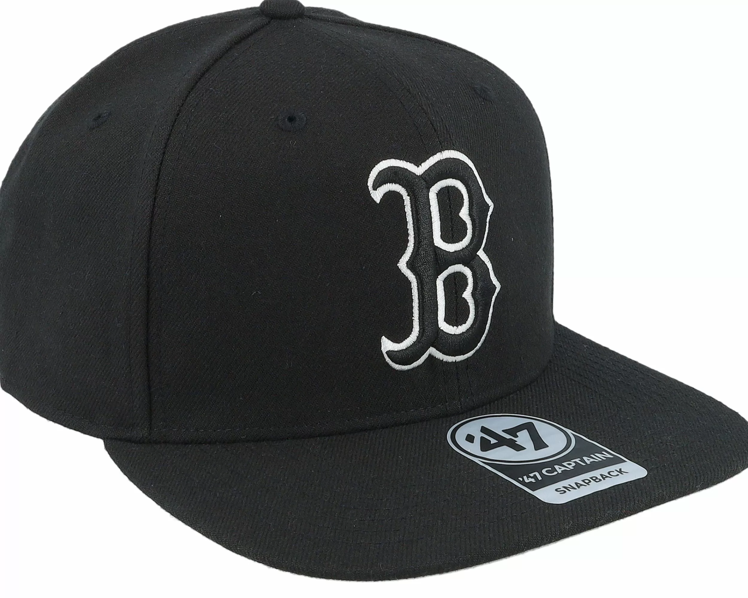 47 Brand Boston Red Sox No Shot Captain Black Snapback - -Unisex Snapback