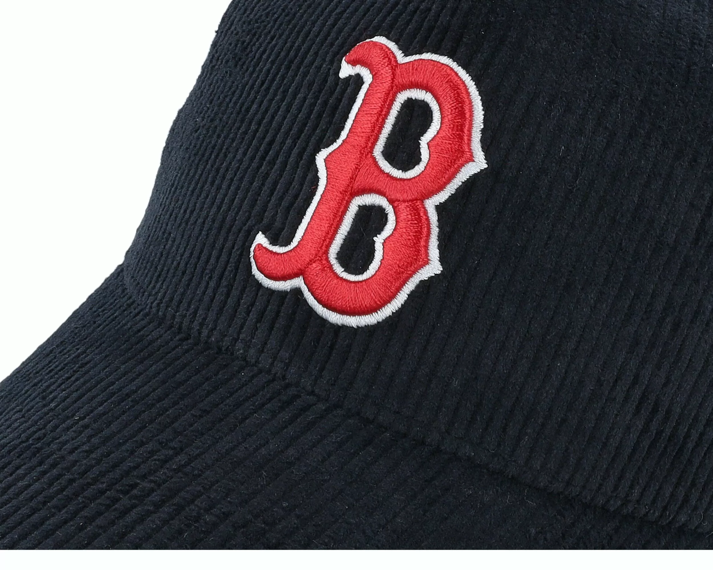 47 Brand Boston Red Sox Thick Corduroy Mesh Mvp Black Trucker - -Unisex Trucker