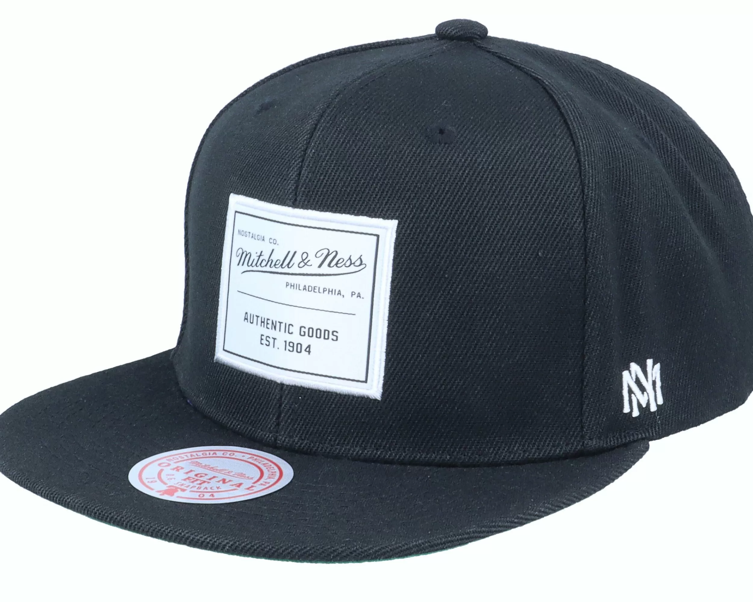 Mitchell & Ness Branded Essential Black Snapback - -Unisex Snapback