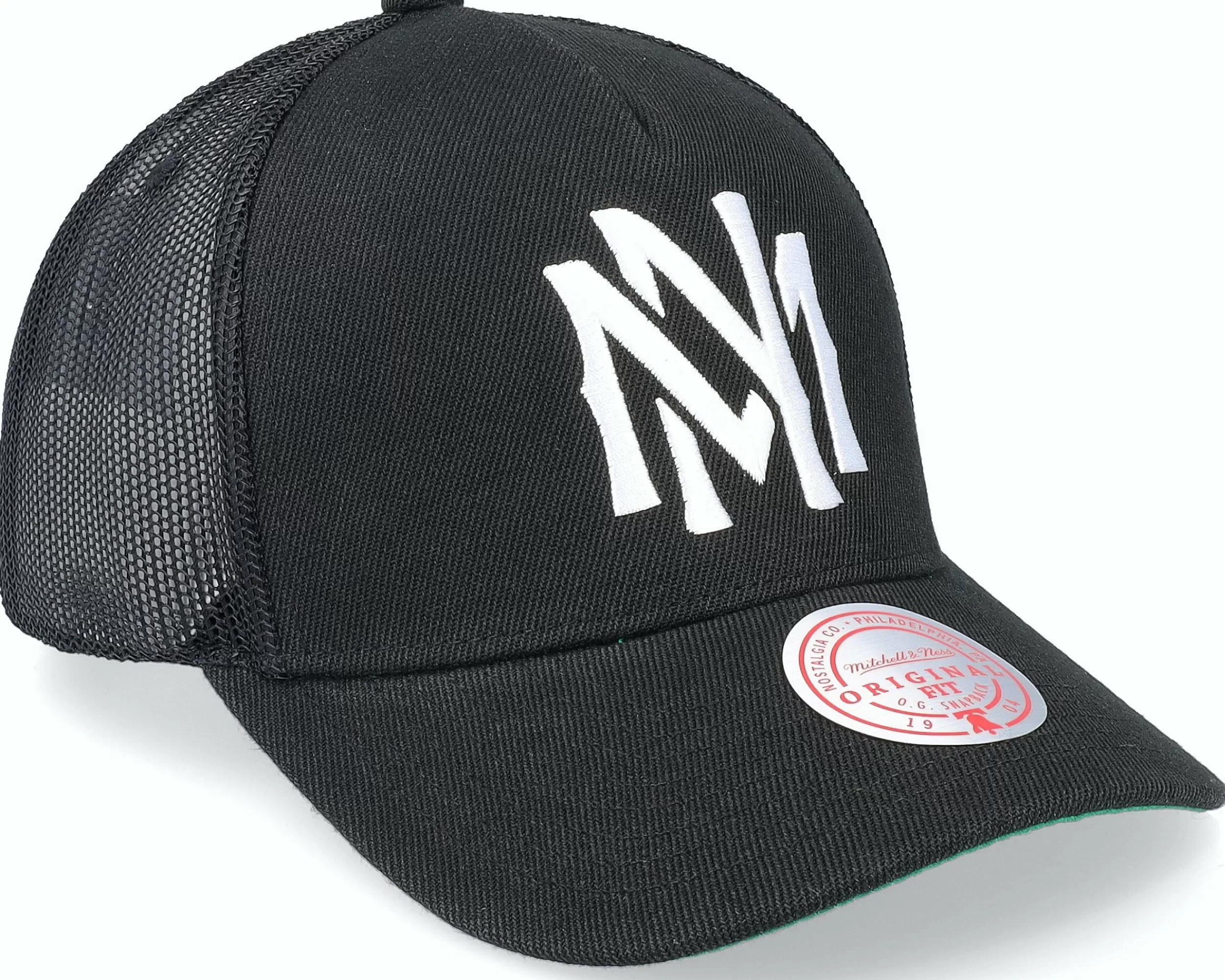 Mitchell & Ness Branded Essential Black Trucker - -Unisex Trucker