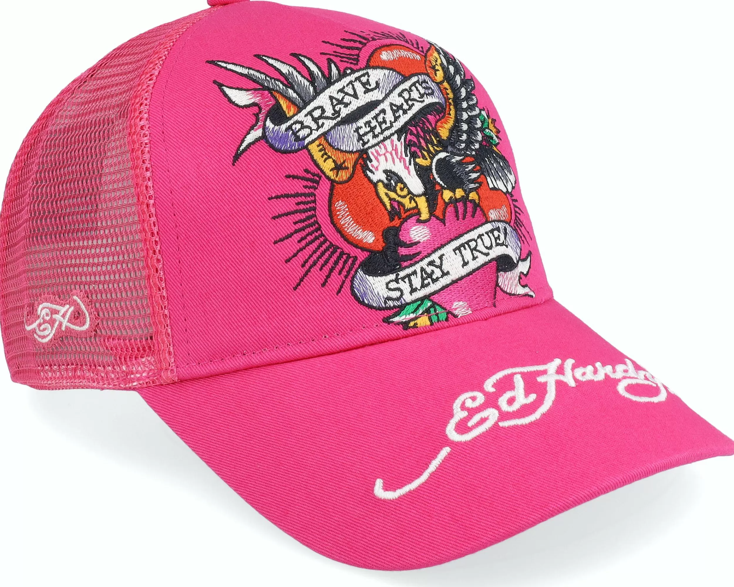 Ed Hardy Brave-Heat-Glow Magenta/Magenta Trucker - -Unisex Trucker