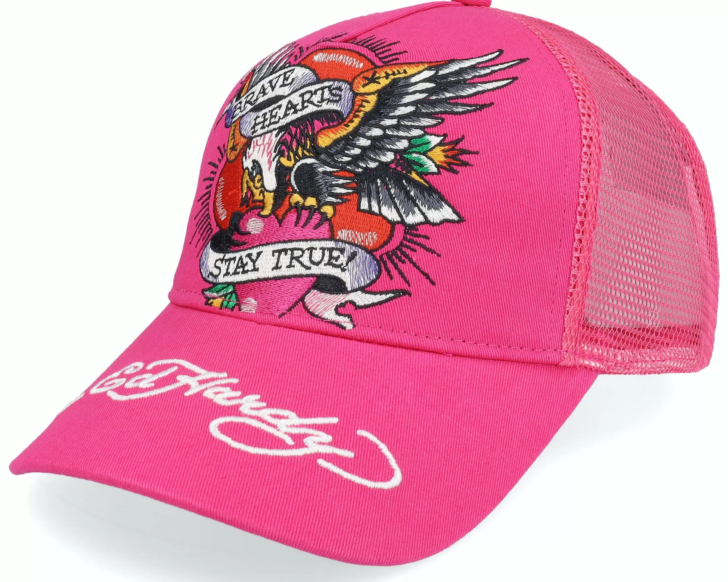 Ed Hardy Brave-Heat-Glow Magenta/Magenta Trucker - -Unisex Trucker