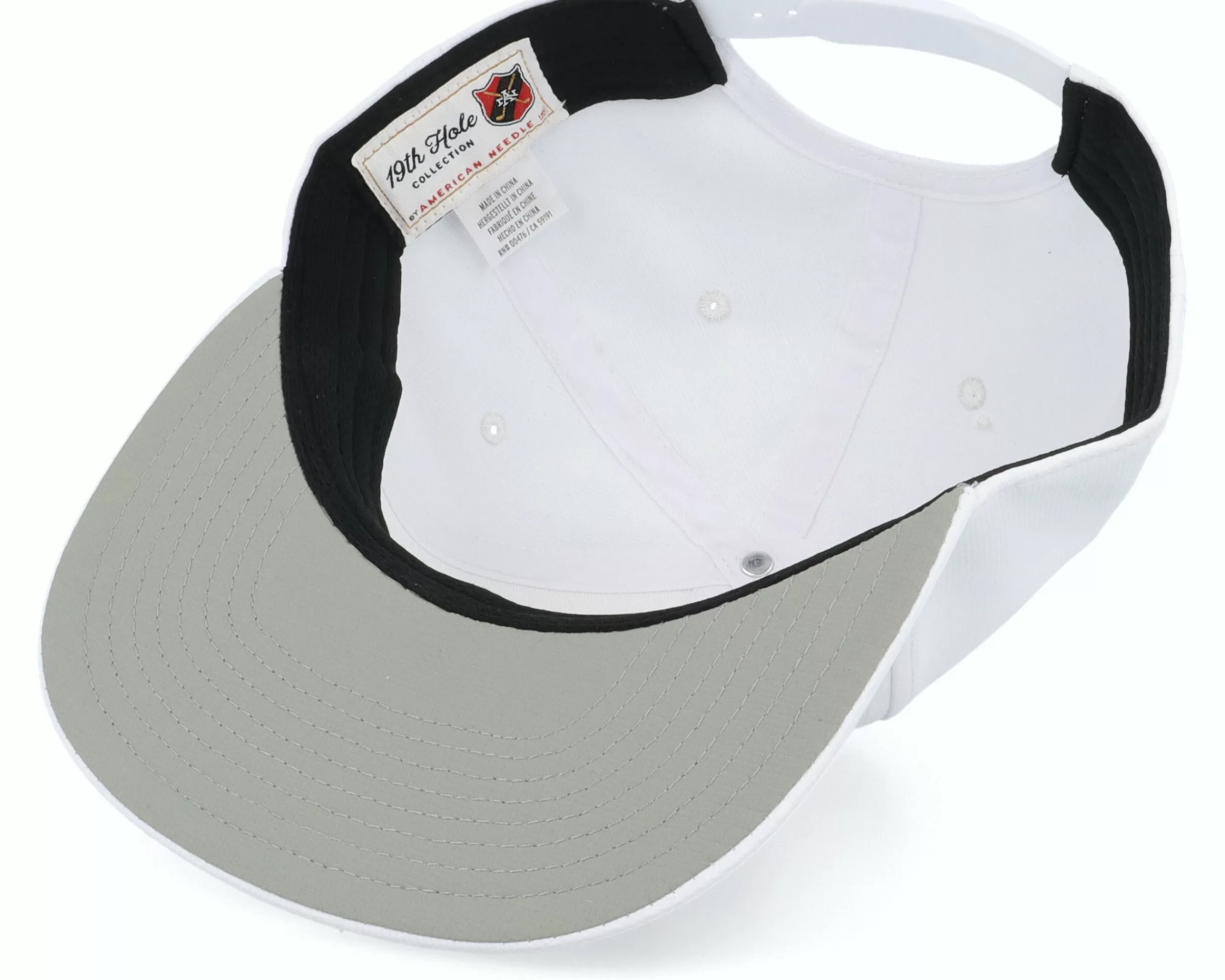 American Needle Breakfast Ball Covert 19Th Hole Golf White Snapback - -Unisex Snapback