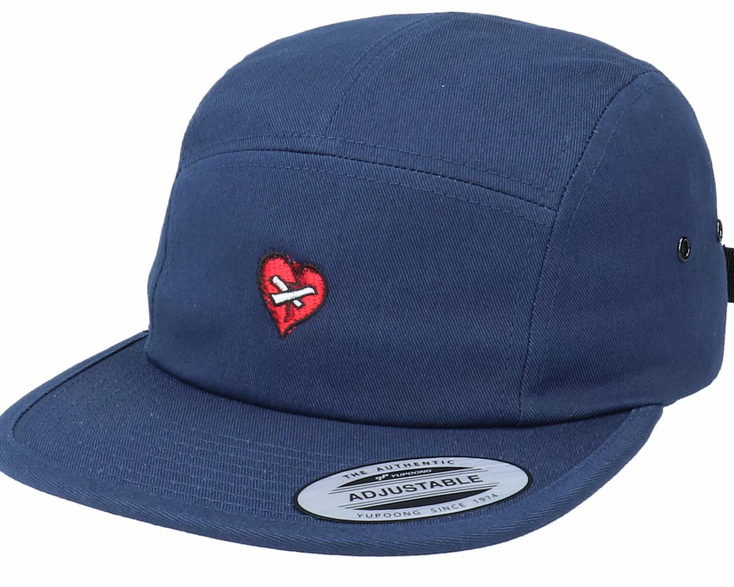 Iconic Broken Mended Heart Navy 5-Panel - -Unisex 5-Panel