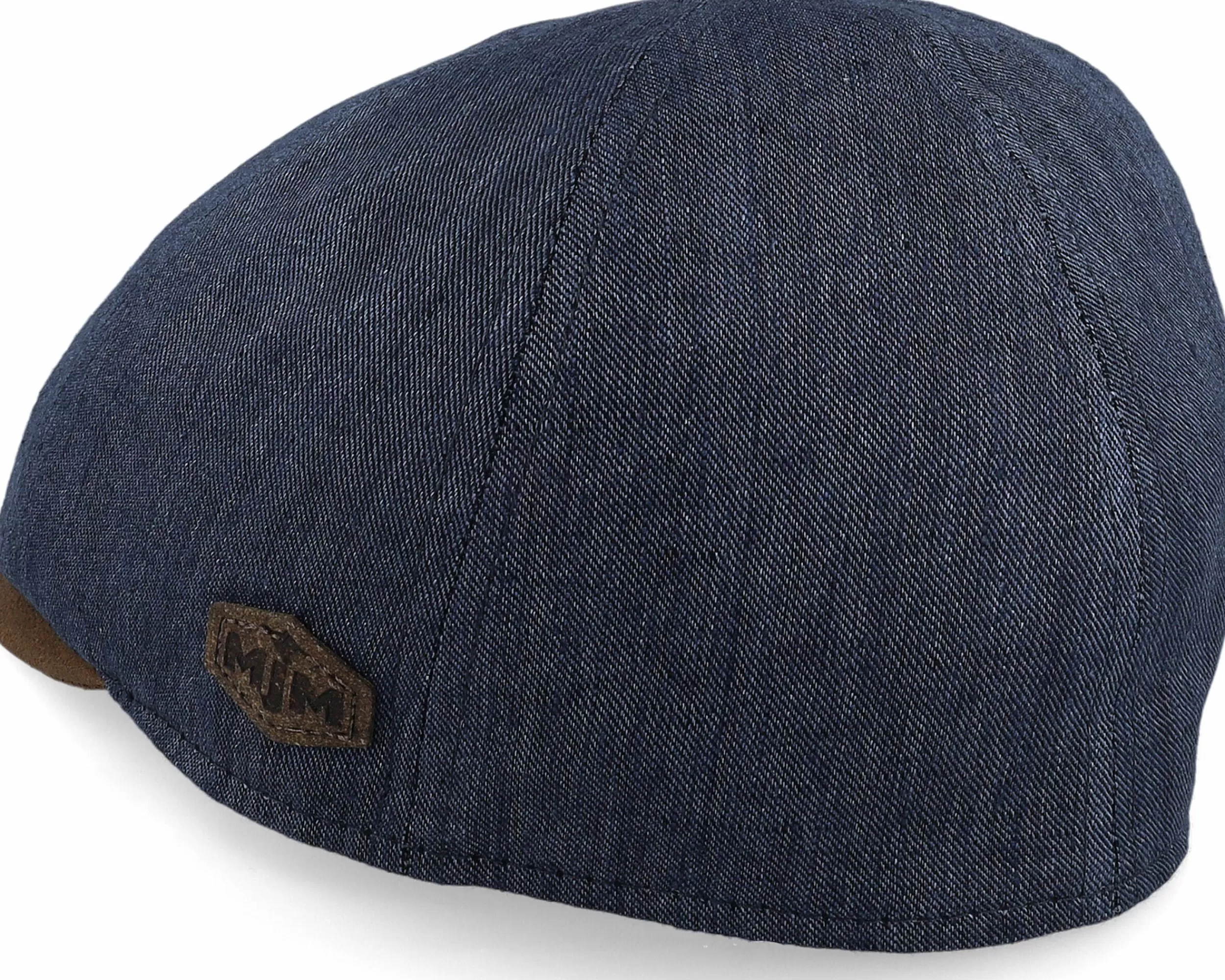 MJM Hats Broker Linen/Cotton Blue Flat Cap - -Unisex Flat Caps