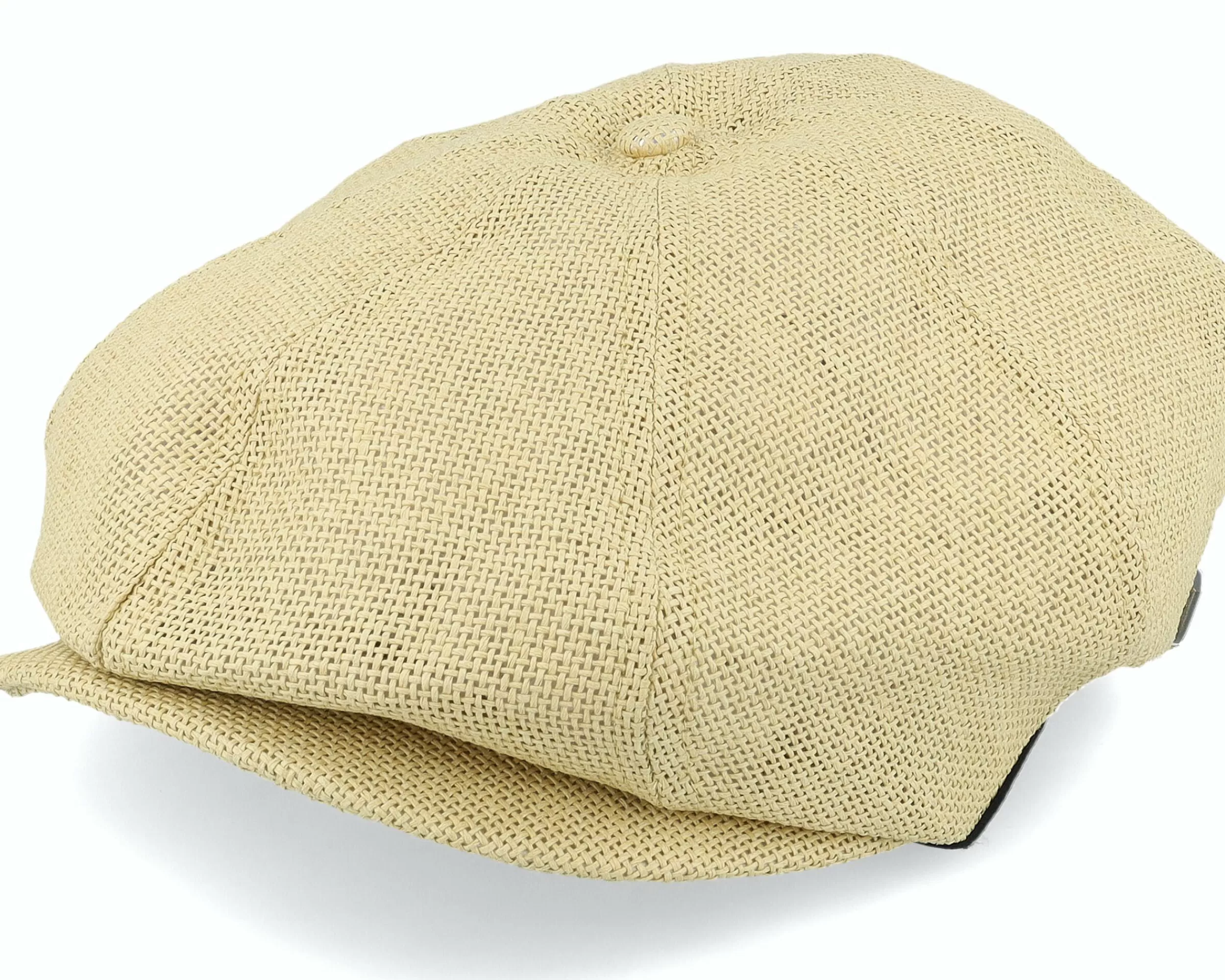 Brixton Brood Lw X Natural Straw Snap Cap - -Unisex Flat Caps