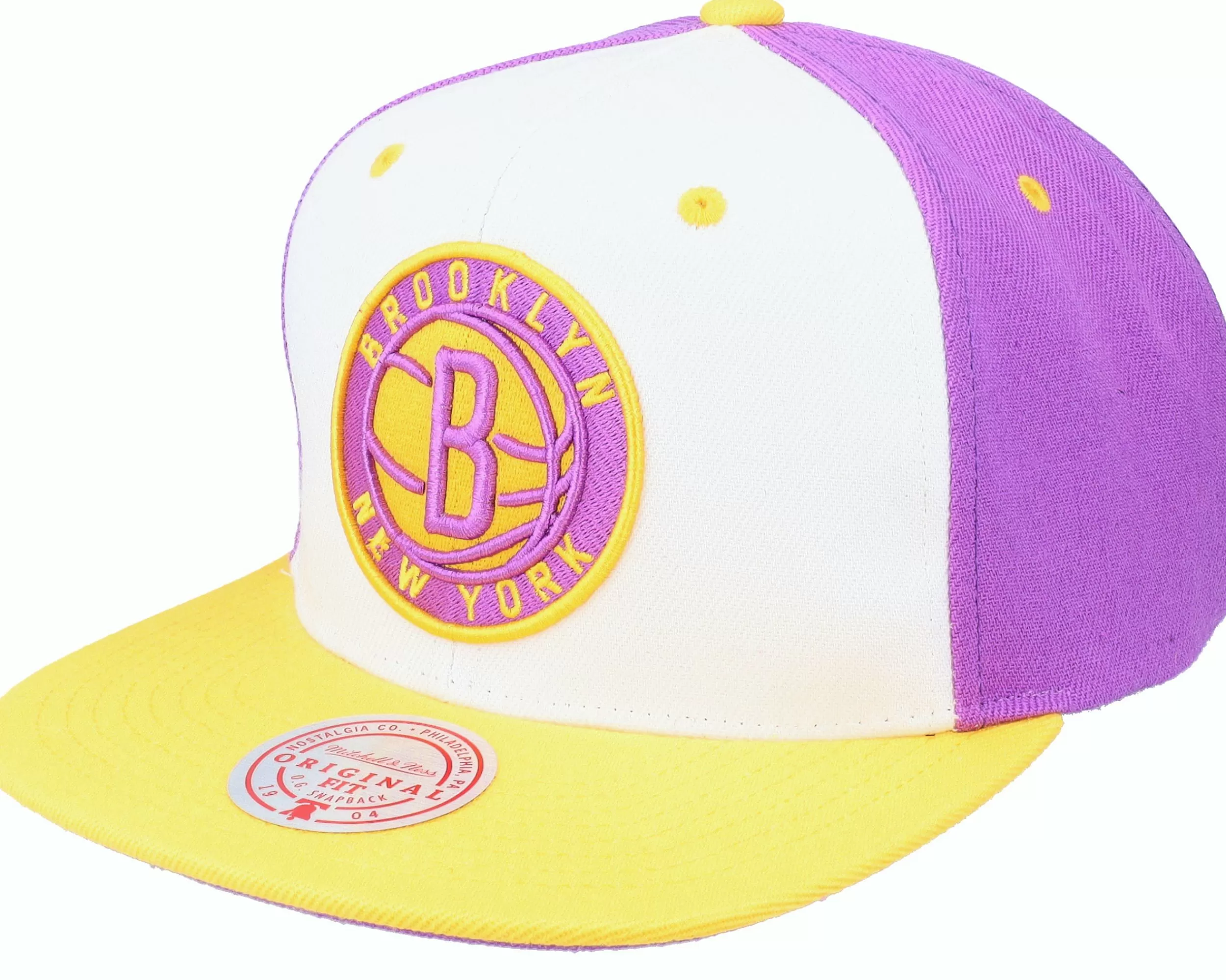 Mitchell & Ness Brooklyn Nets Brotherhood Nba White/Purple Snapback - -Unisex Snapback