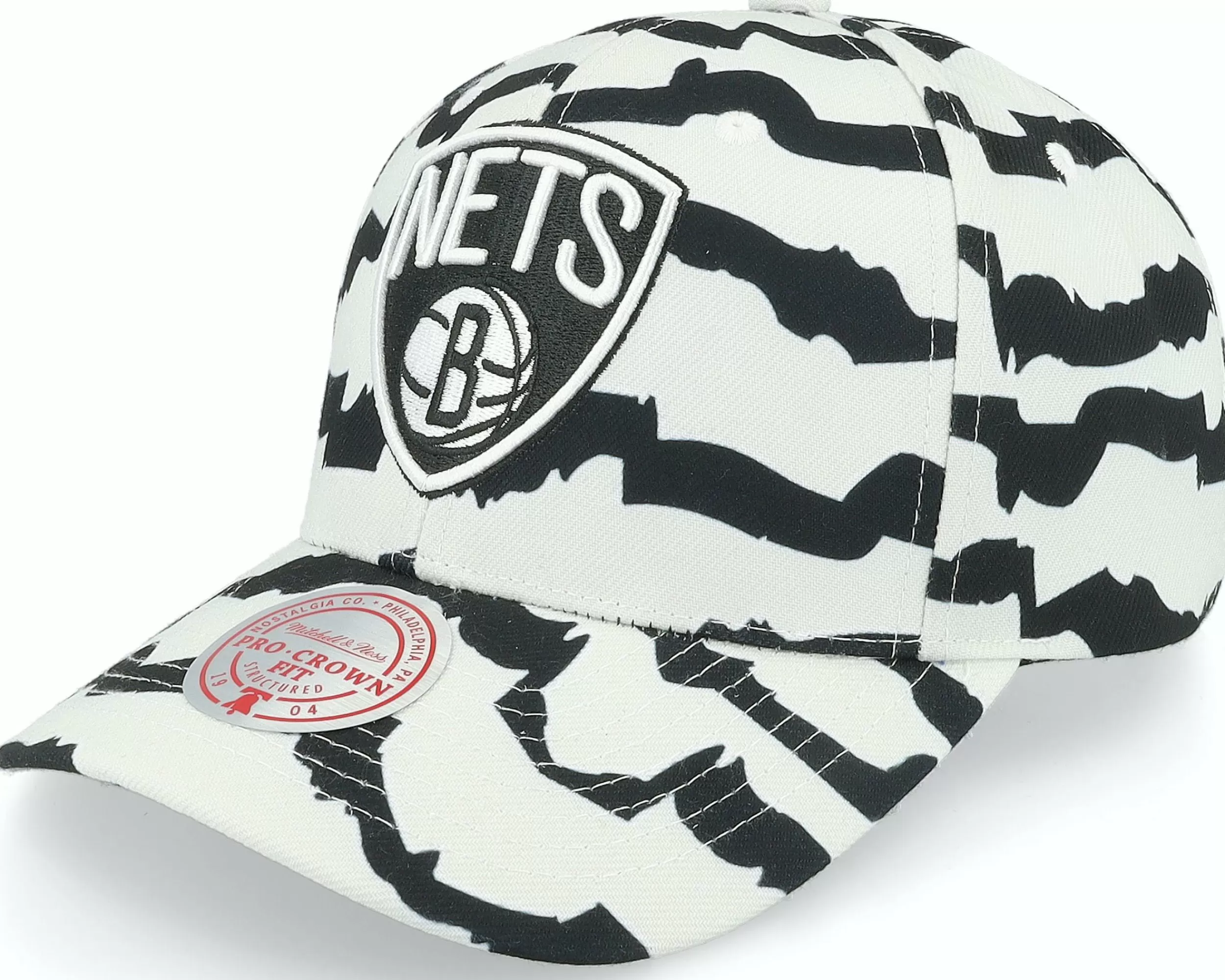 Mitchell & Ness Brooklyn Nets Krookz Pro White/Black Adjustable - -Unisex Adjustable