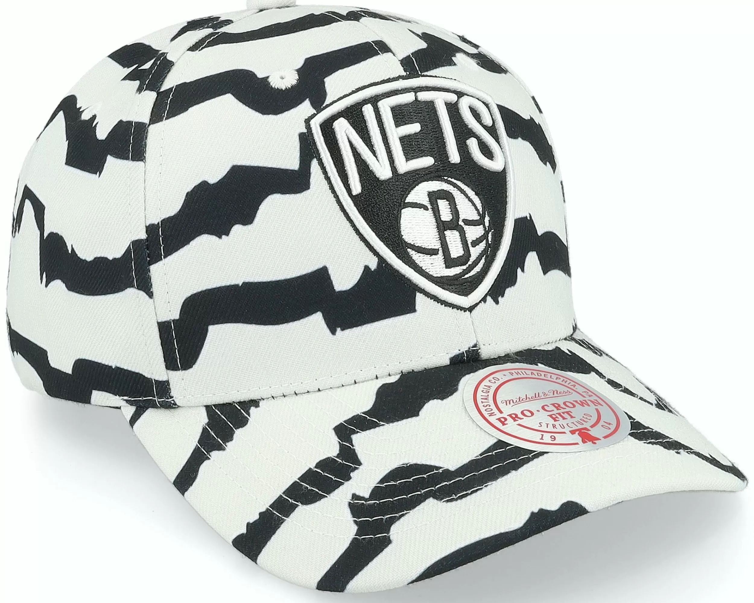 Mitchell & Ness Brooklyn Nets Krookz Pro White/Black Adjustable - -Unisex Adjustable