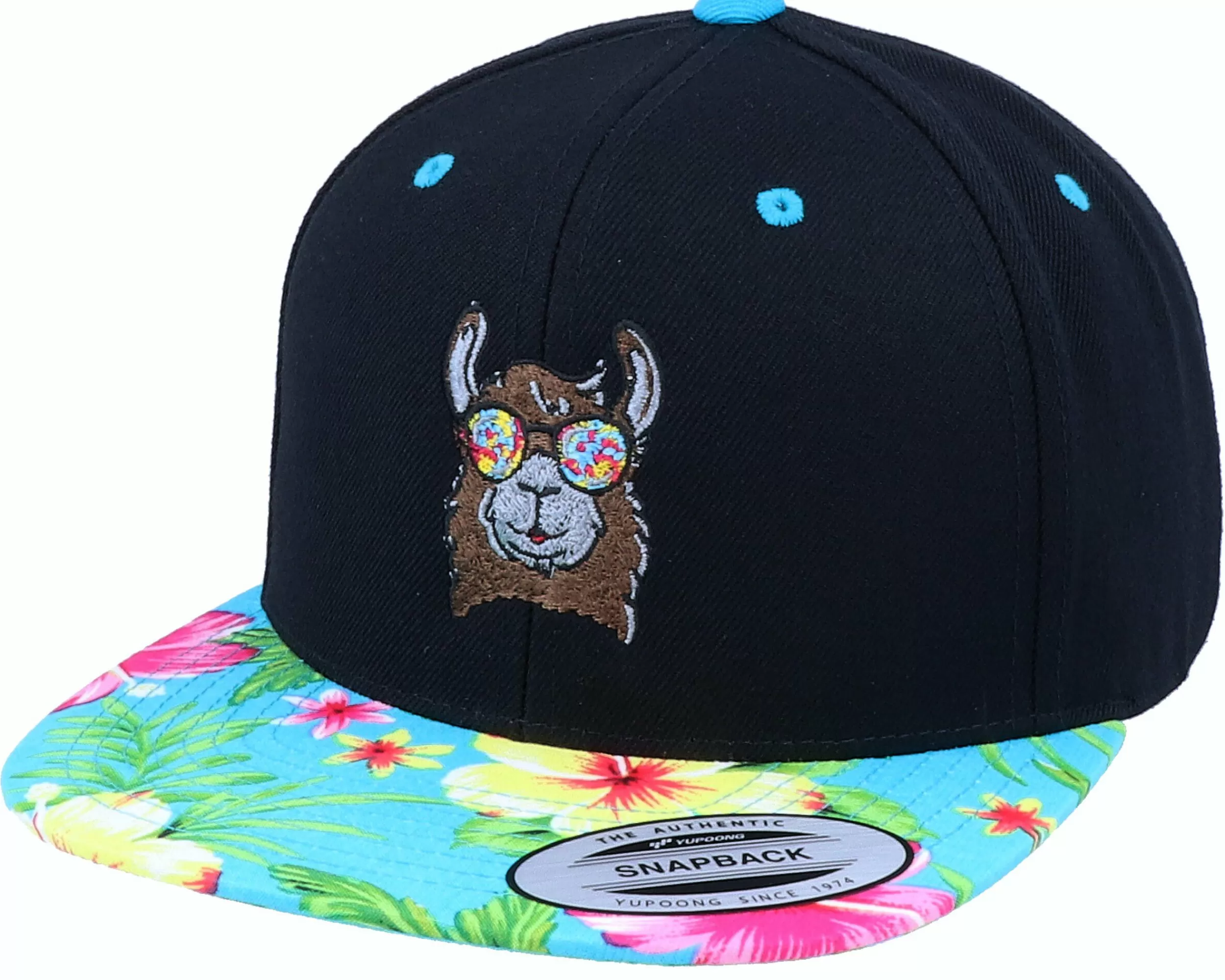 Iconic Brown Cool Llama Black/Hawaiian Snapback - -Unisex Snapback