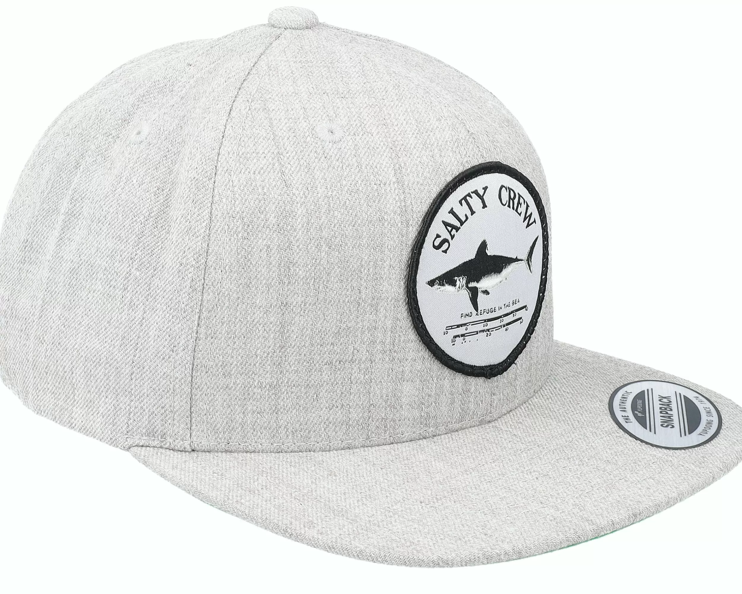 Salty Crew Bruce 6 Panel Heather Grey Snapback - -Unisex Snapback